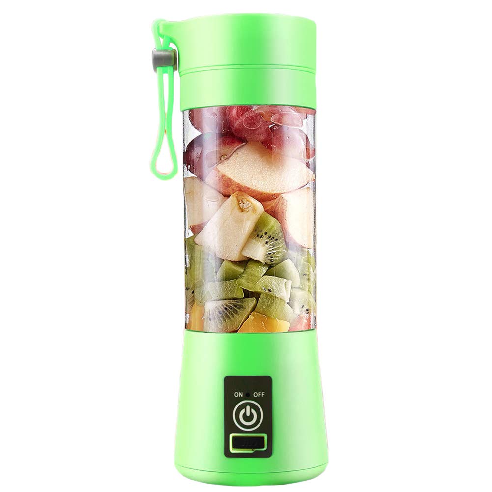 Portable USB Rechargeable 4-Blade Electric Juice Blender for Fruits & Vegetables - Perfect for Smoothies, Shakes & Healthy Drinks at Home, Office or Travel