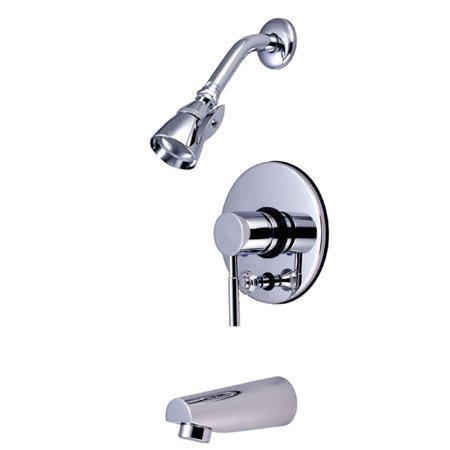 Single Handle Tub and Shower Faucet - Chrome Finish Bathroom Fixture for Modern Homes | Perfect for Bathroom Renovation & Spa-Like Shower Experience
