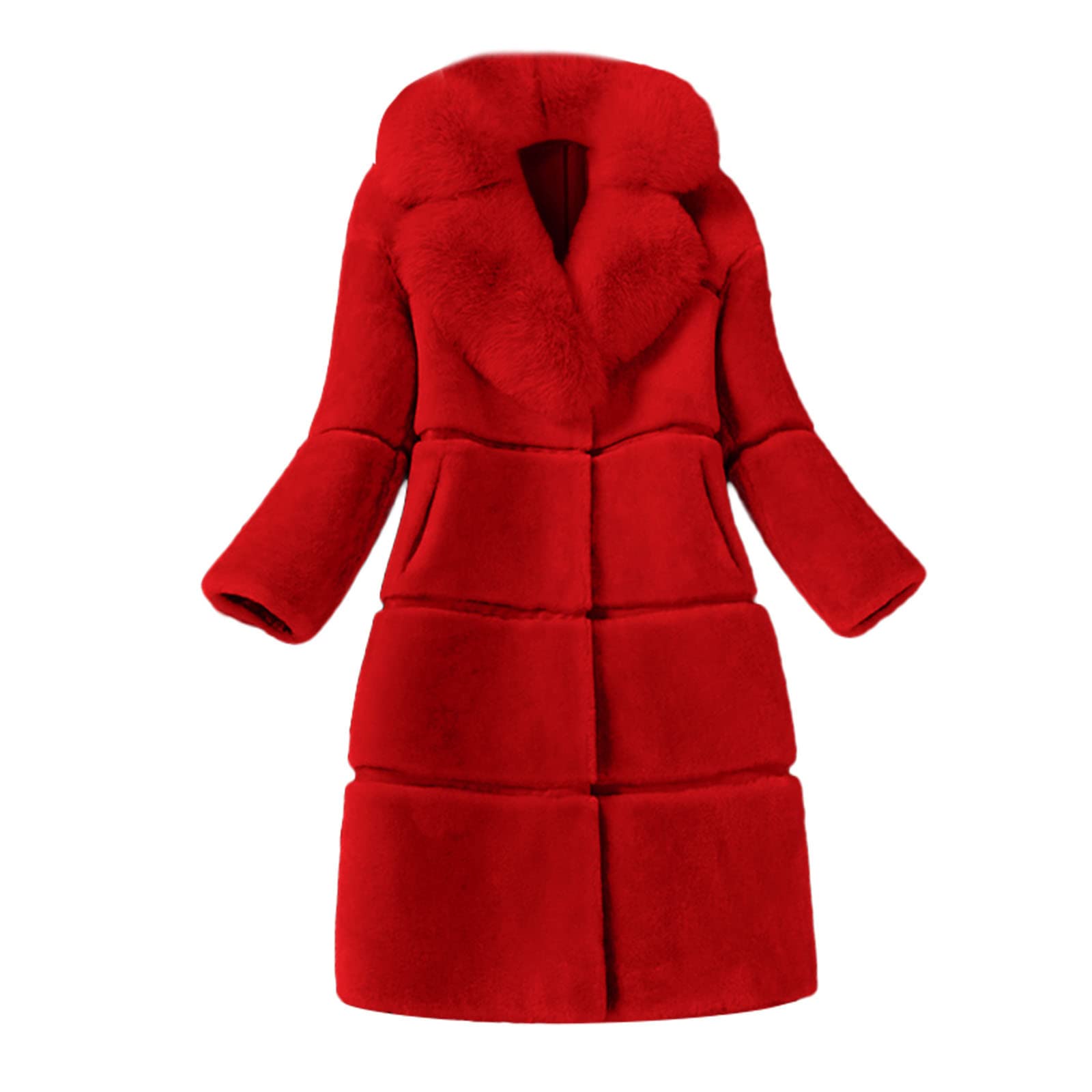Elegant Women's Faux Fur Coat - Thick Warm Plush Fleece Jacket for Winter | Fashion Outerwear for Casual & Evening Wear