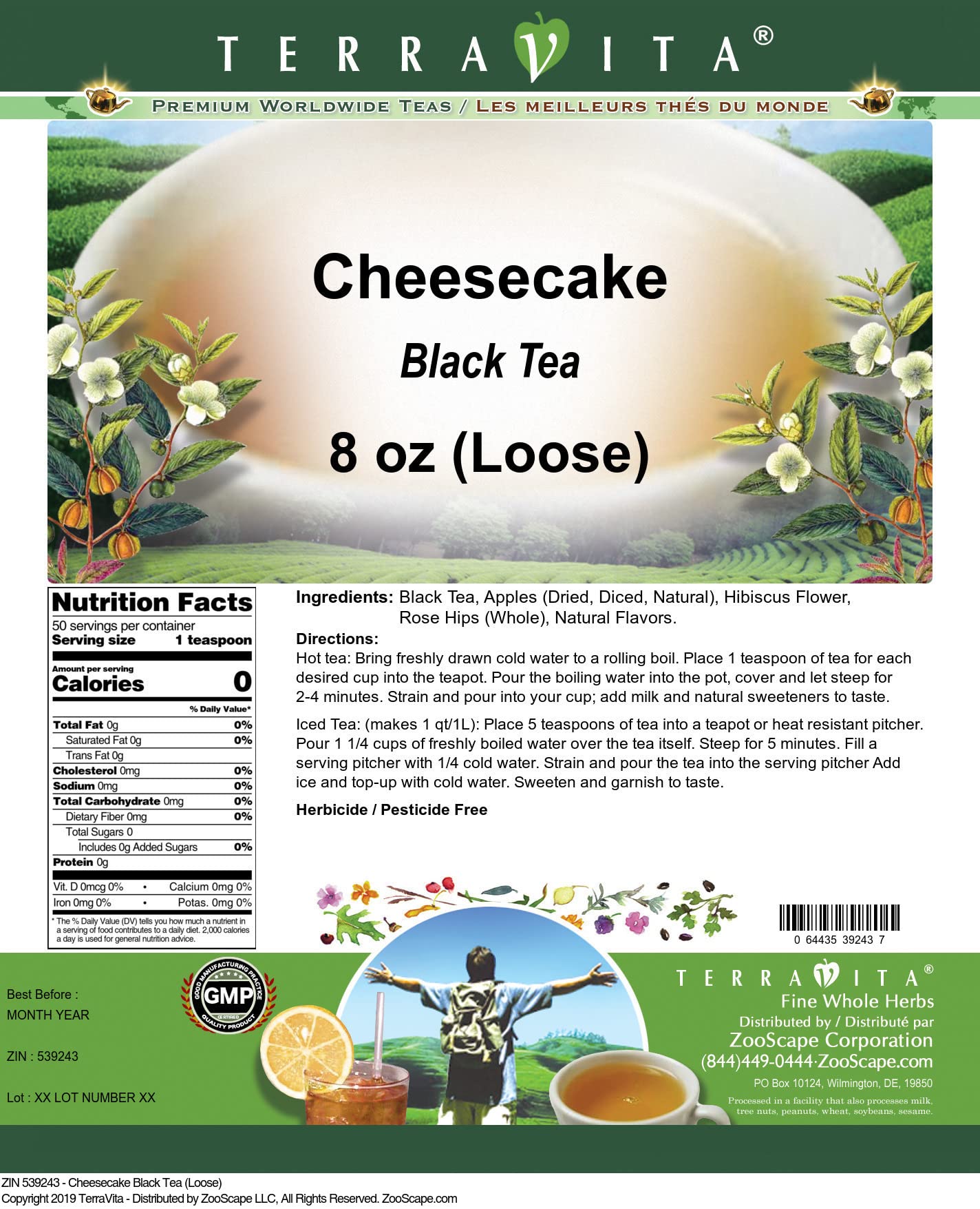 Premium Black Tea with Cheesecake Flavor - Loose Leaf Tea (8 oz, 2 Pack) - Perfect for Afternoon Tea, Dessert Pairing & Relaxation