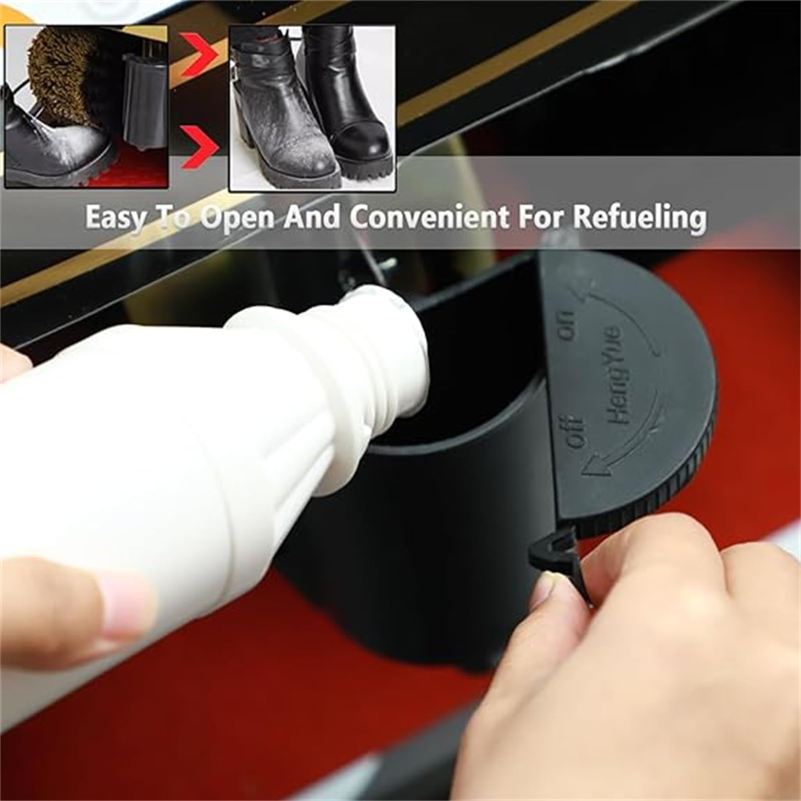 Automatic Induction Shoe Polisher - Electric Shoe Polishing Machine for Home & Hotel Use - Portable Leather Shoe Cleaning Kit - Perfect for Lobby, Office, and Household Shoe Care