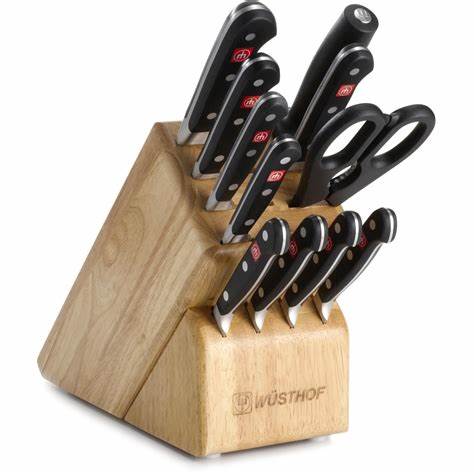 Wusthof Classic Exclusive 11-Piece Knife Block Set - Premium German Kitchen Knives for Professional Chefs & Home Cooking - Perfect for Meat Cutting, Vegetable Chopping & Food Prep
