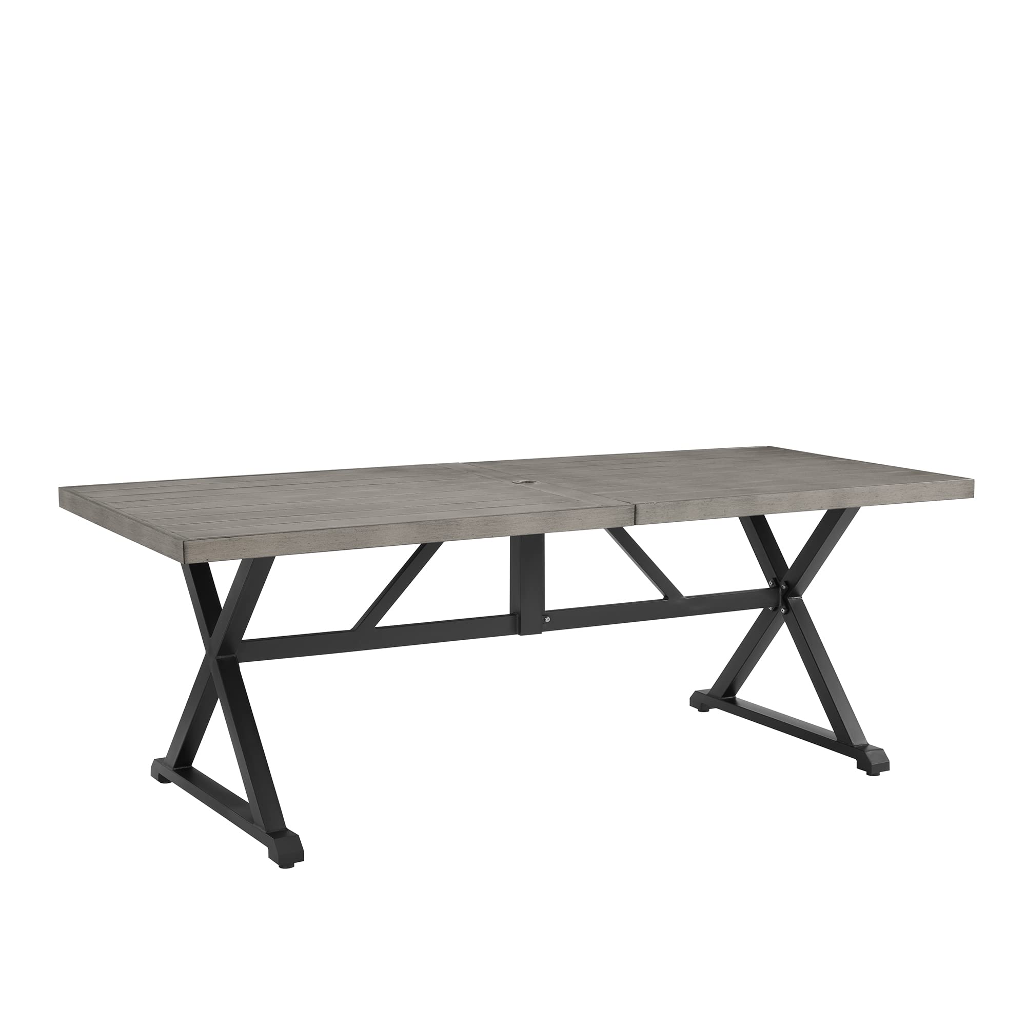 Ulax Outdoor Patio Dining Table - 82 Inch Rectangular Weather-Resistant Table with Wood-Like Finish for Garden, Porch, Backyard | Perfect for Outdoor Entertaining, Family Gatherings & Summer BBQs