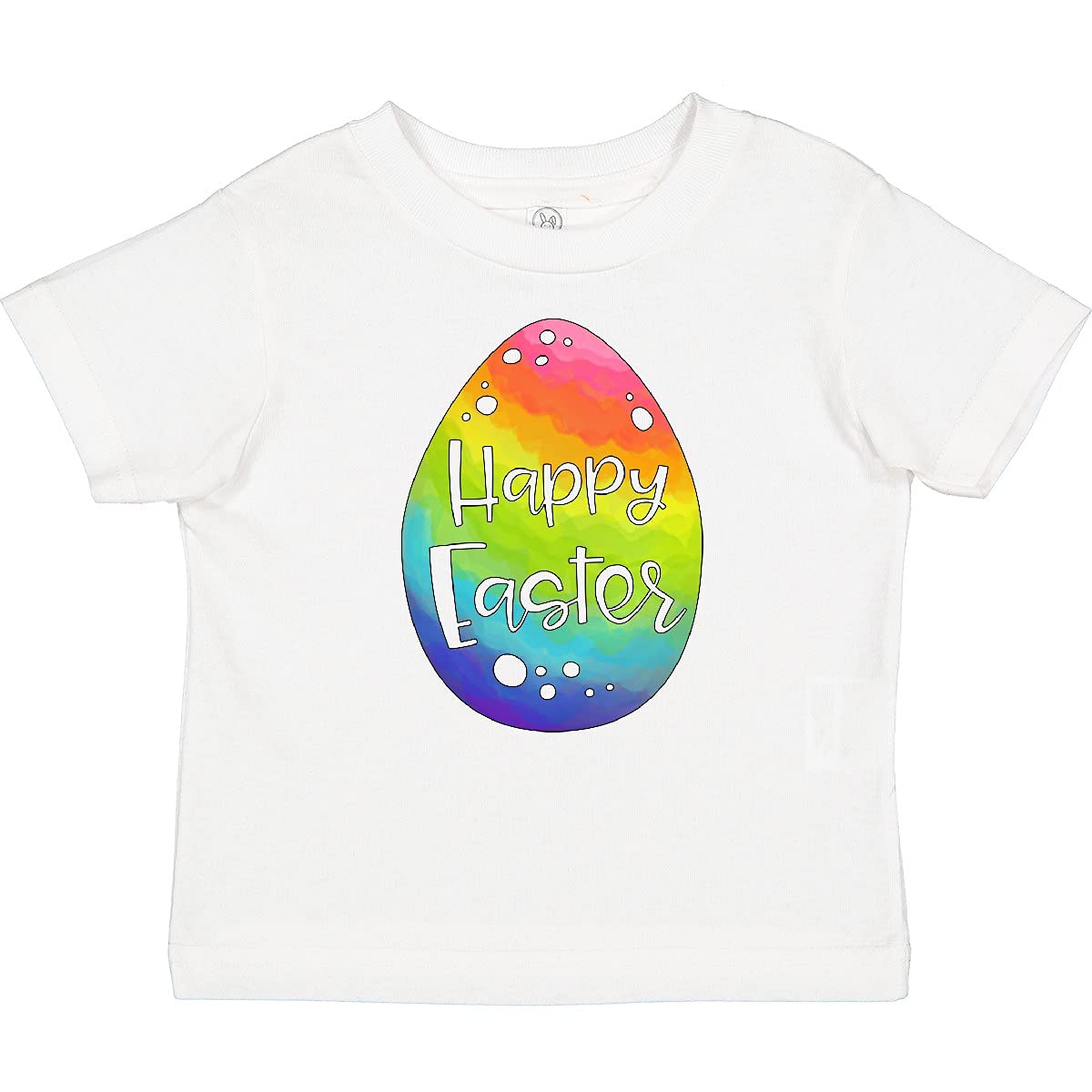 Inktastic Happy Easter Rainbow Easter Egg Baby T-Shirt - Cute Easter Outfit for Infants & Toddlers - Perfect for Easter Egg Hunts, Family Photos & Spring Celebrations