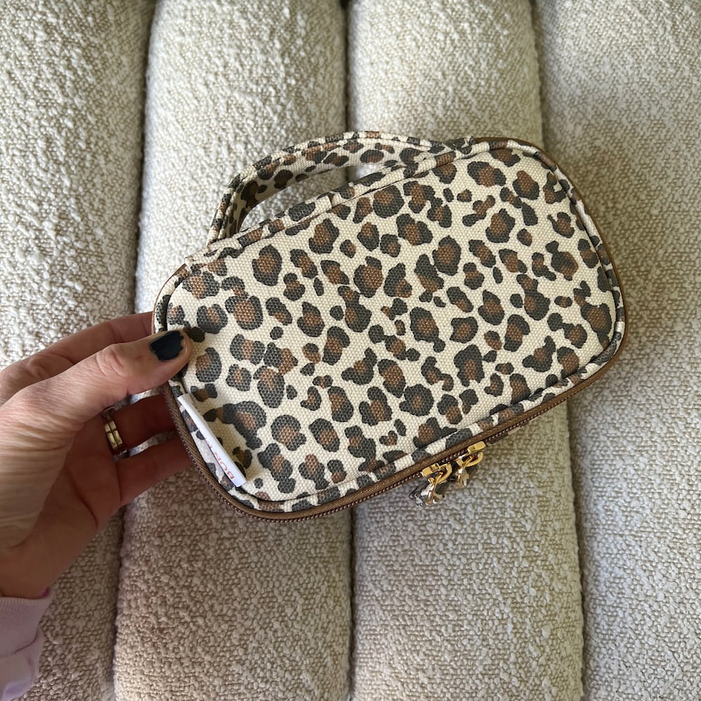 Handy Handle Case for iPhone - Tan Leopard Print Protective Phone Cover with Grip - Perfect for Work, Travel and Everyday Use