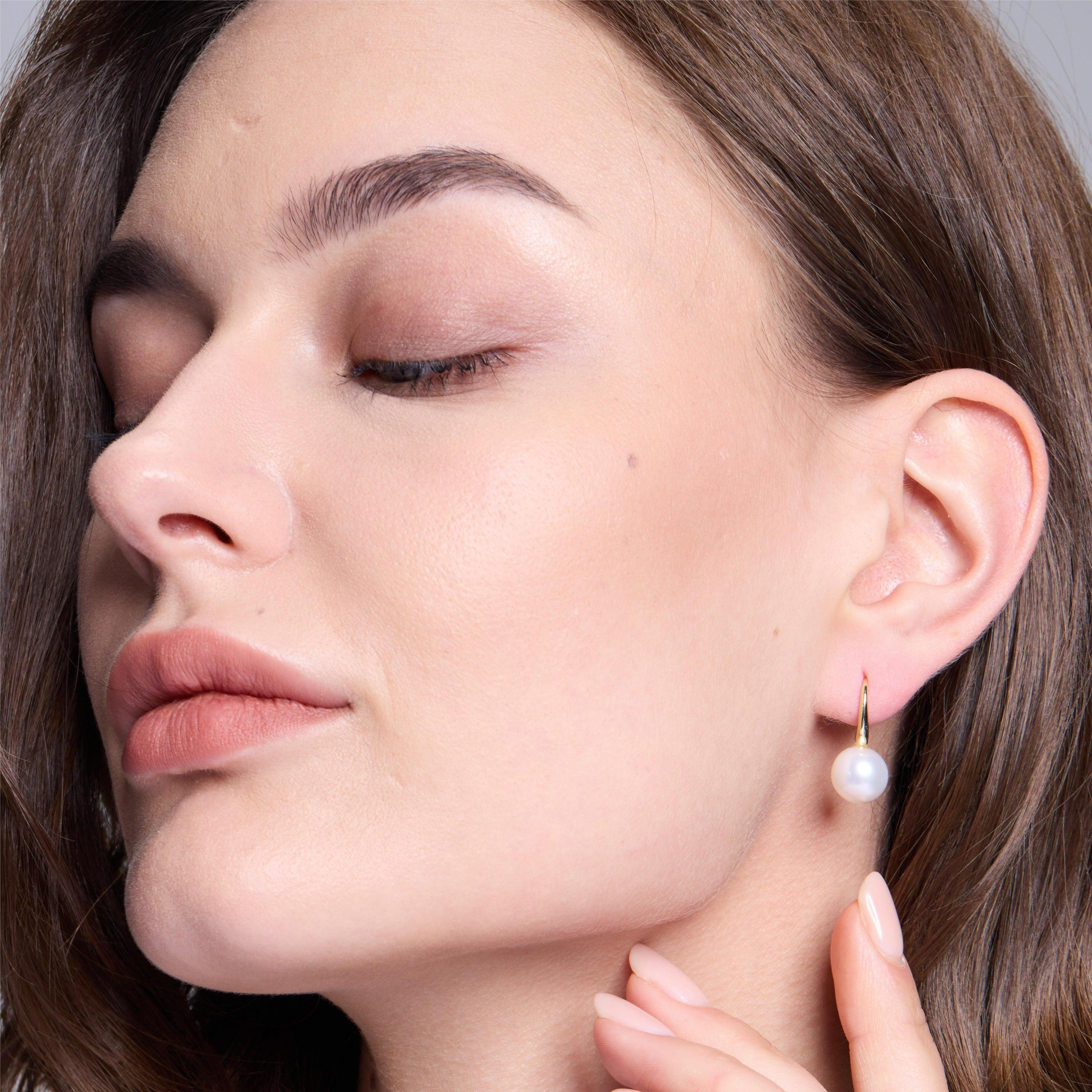 Elegant AAAA Freshwater Pearl Drop Earrings for Women - Perfect for Weddings, Parties & Special Occasions