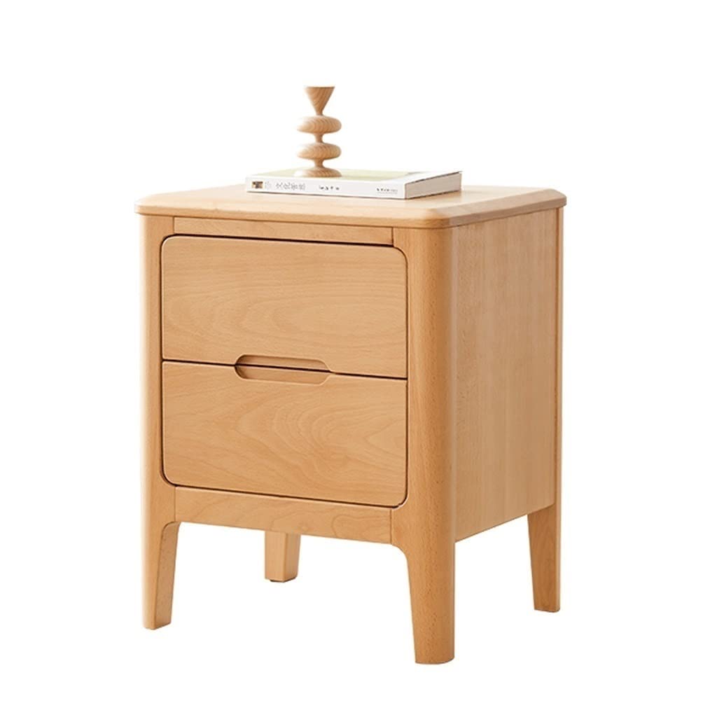 Wooden Side Table with 2 Drawers - Multipurpose Nightstand & Accent Table for Bedroom, Living Room, Home Office | Space-Saving Storage Solution for Small Spaces | Perfect Home Decor & Functional Furniture