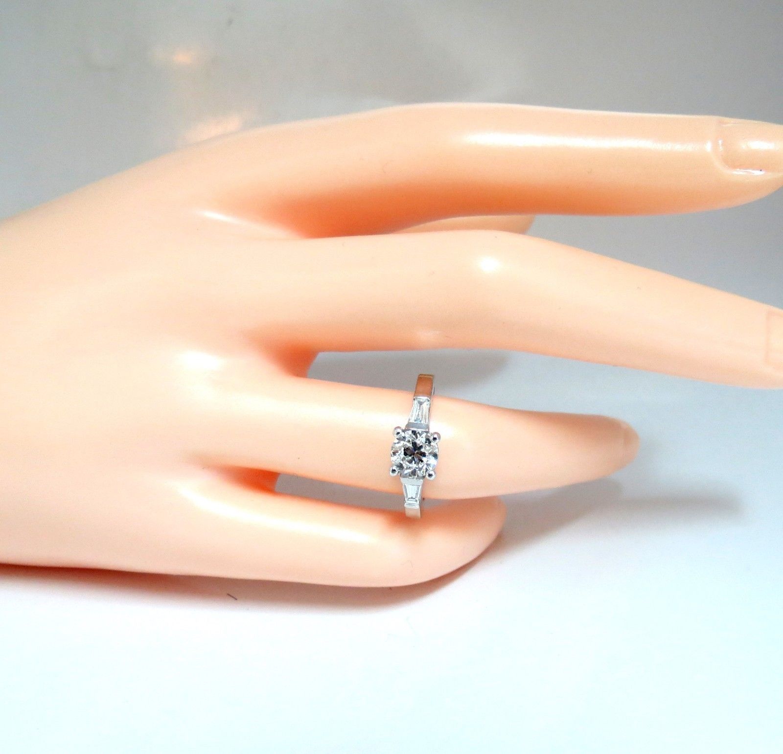 GIA Certified 0.90ct + 0.36ct Round Diamond Engagement Ring in Platinum for Wedding Proposal & Anniversary Gift