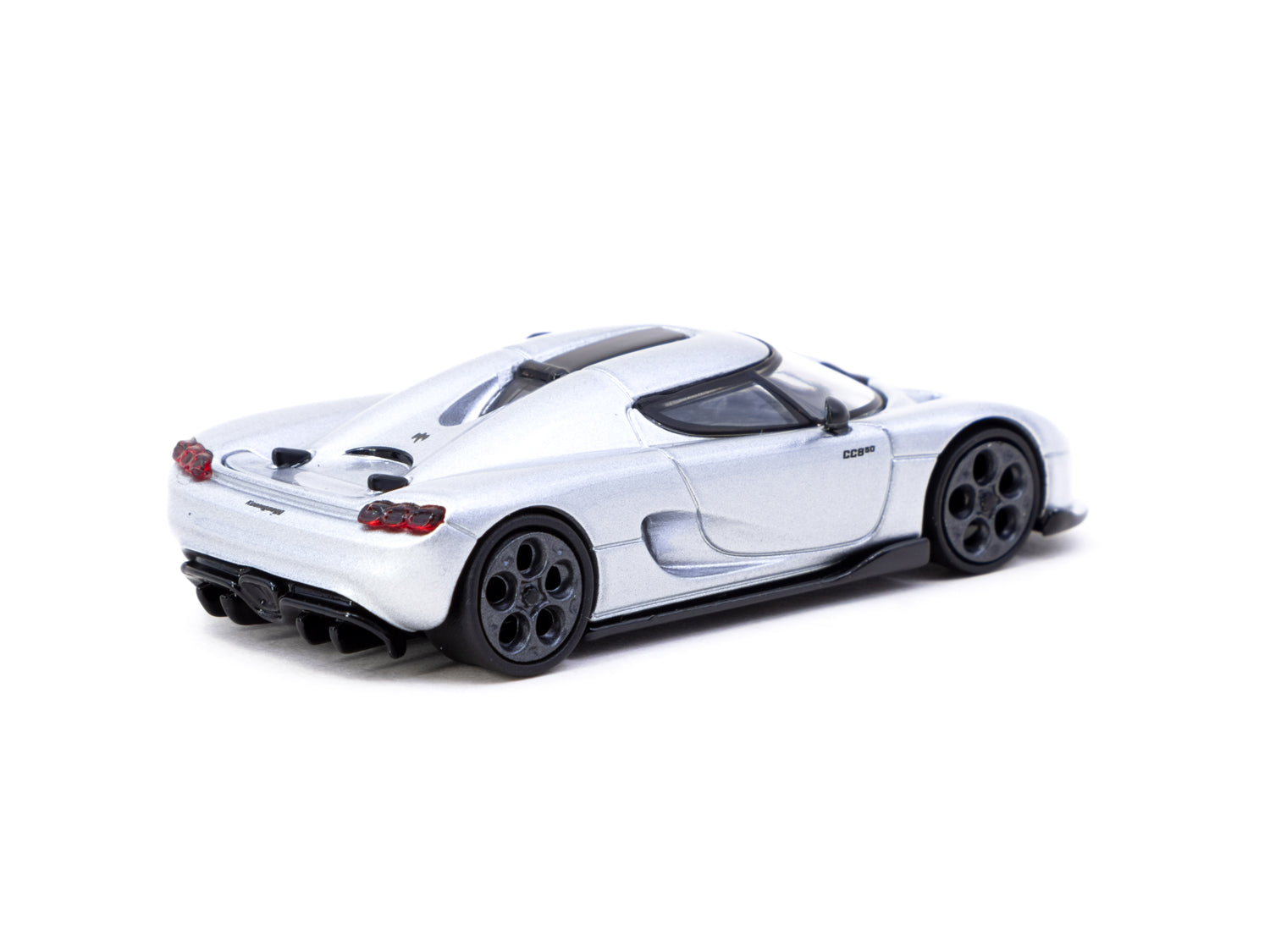 Tarmac Works 1/64 Scale Koenigsegg CC850 Diecast Model Car in Silver - Collectible Miniature Vehicle for Display & Racing Scenes