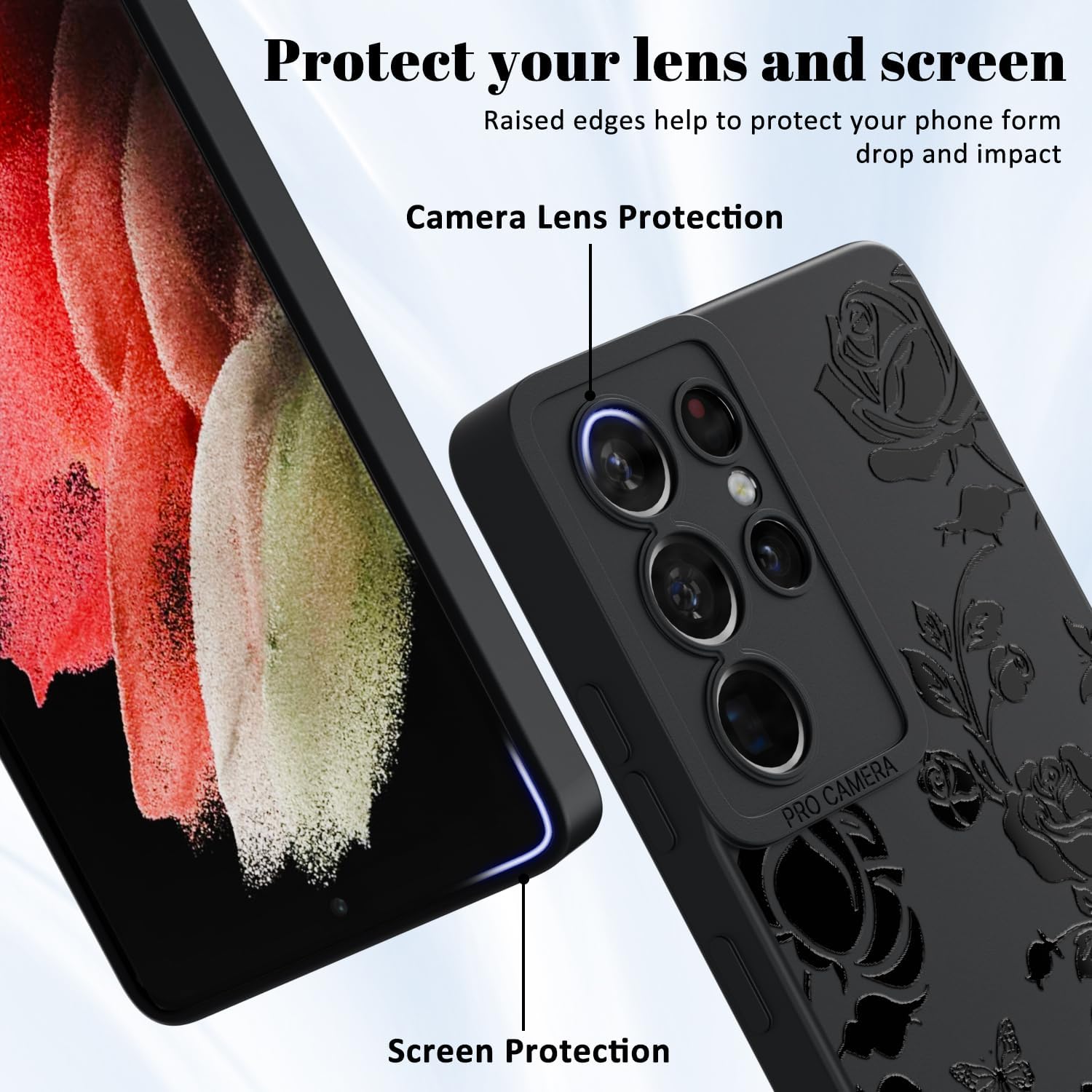 Samsung Galaxy S25 Plus Case - Flower Butterfly Design Soft Silicone Phone Cover - Slim Protective Shockproof Case for Everyday Use, Work & Travel