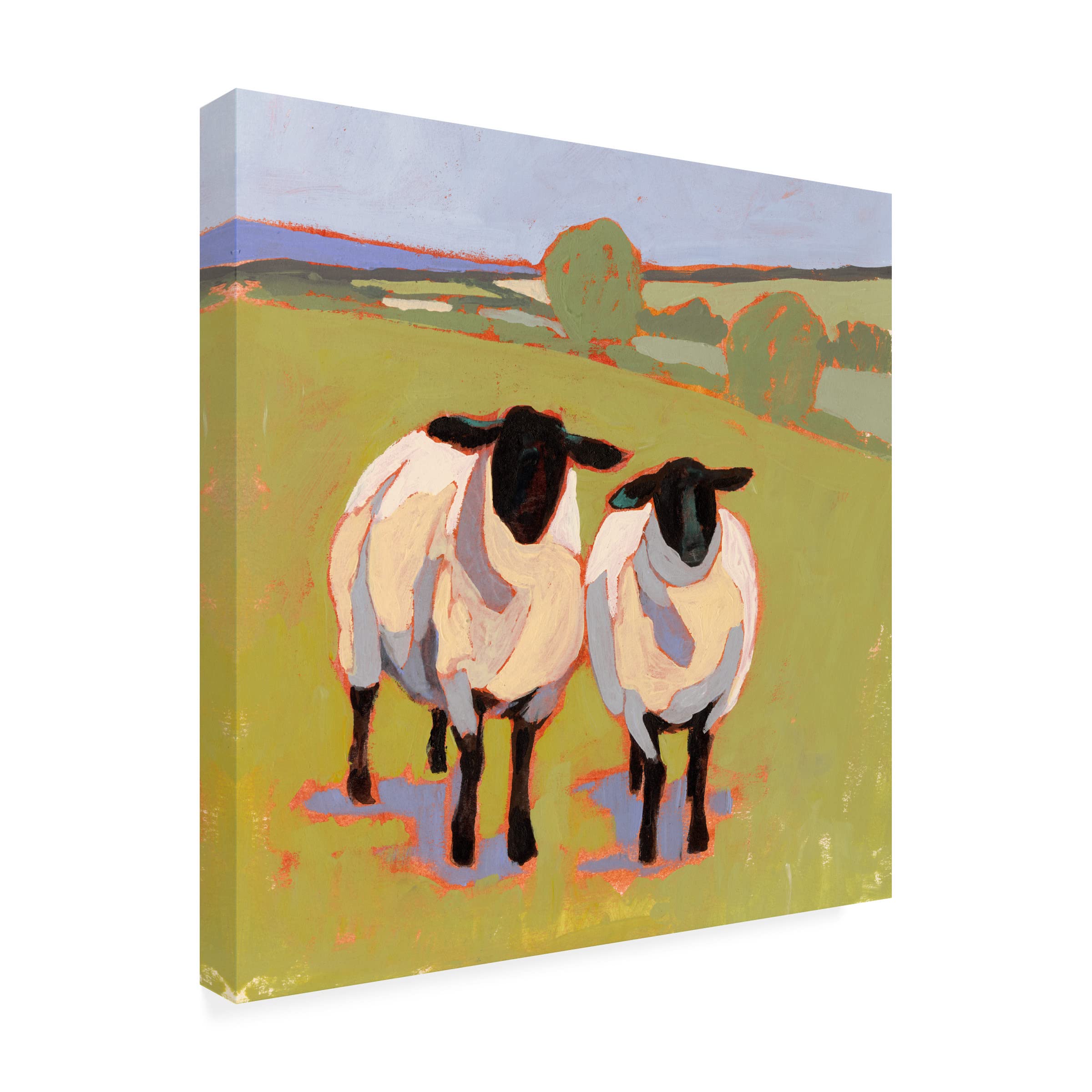Victoria Borges Suffolk Sheep IV Canvas Art Print - Premium Trademark Fine Art Wall Decor for Living Room, Bedroom & Office