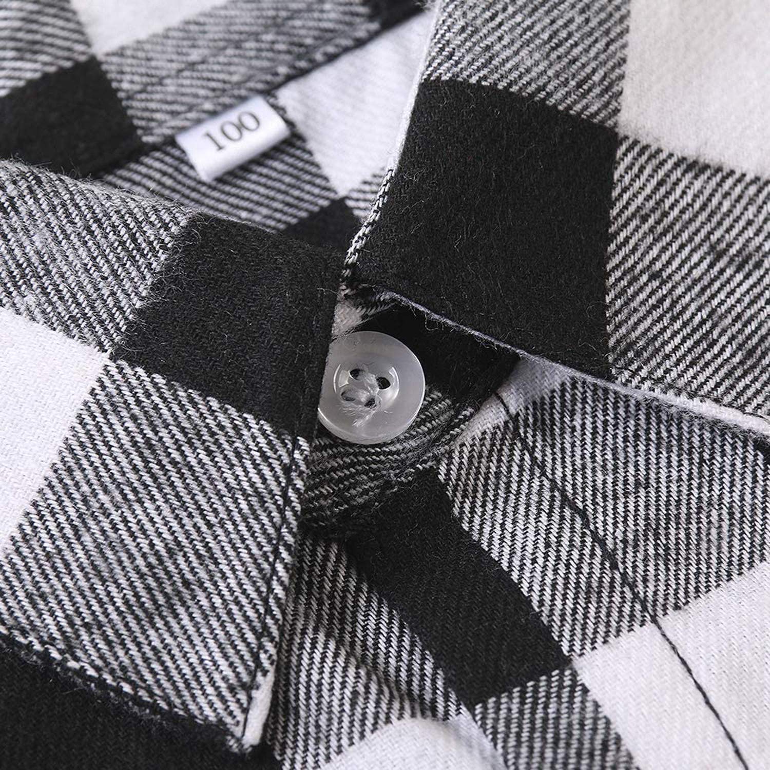 Stylish Boys & Girls Plaid Flannel Shirts - Long Sleeve Button Down Dress Shirts for Kids 2T-8T | Perfect for School, Playdates & Family Outings