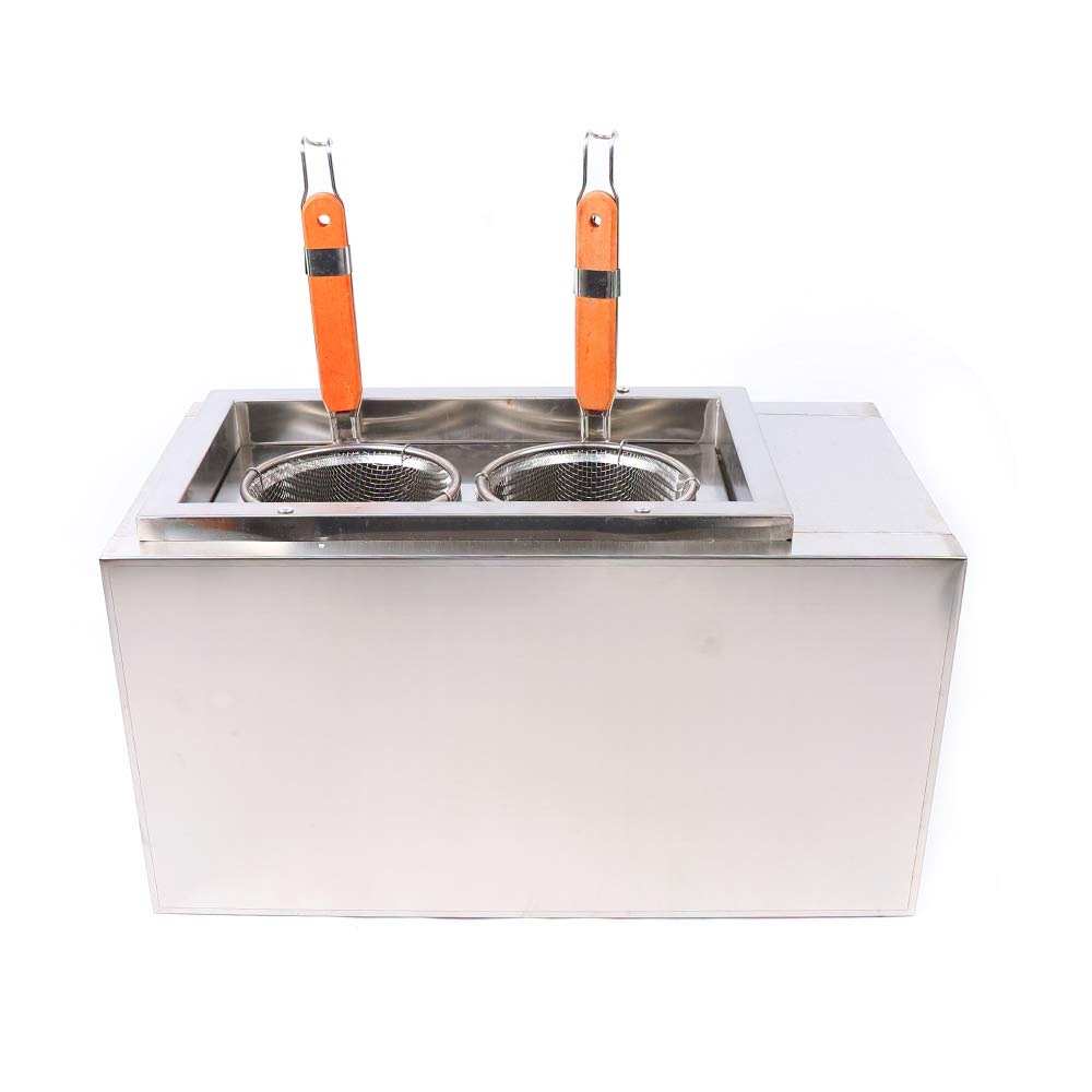 2000W Commercial Electric Pasta Maker & Noodle Cooker with Strainer - Fast Spaghetti Boiler for Restaurants, Catering & Home Kitchen Use