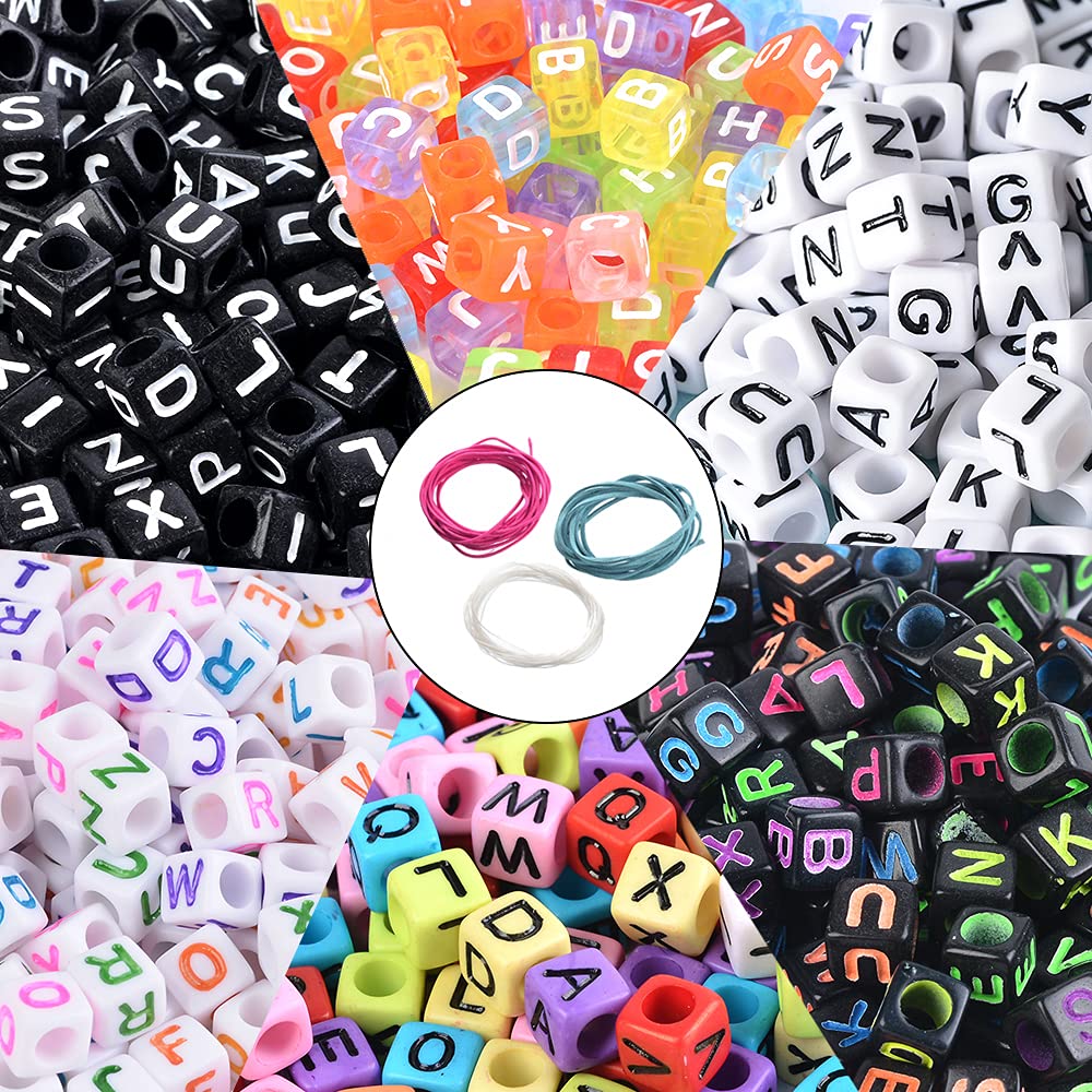 1500PCS Colorful Alphabet Letter Beads A-Z with Heart Charms - 6x6mm Round Beads for DIY Jewelry Making, Necklaces, Bracelets & Friendship Crafts - Perfect for Gifts, Parties & Creative Projects