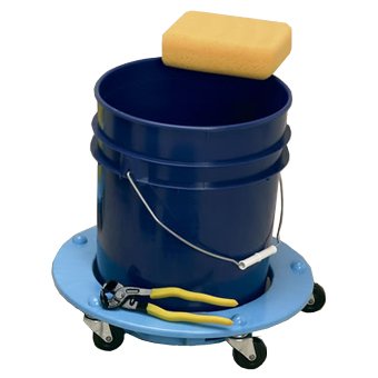 Heavy Duty Rolling Cart for 5 Gallon Buckets - Industrial Utility Cart with Wheels for Water, Paint, and Cleaning Supplies | Garage, Workshop, and Warehouse Use