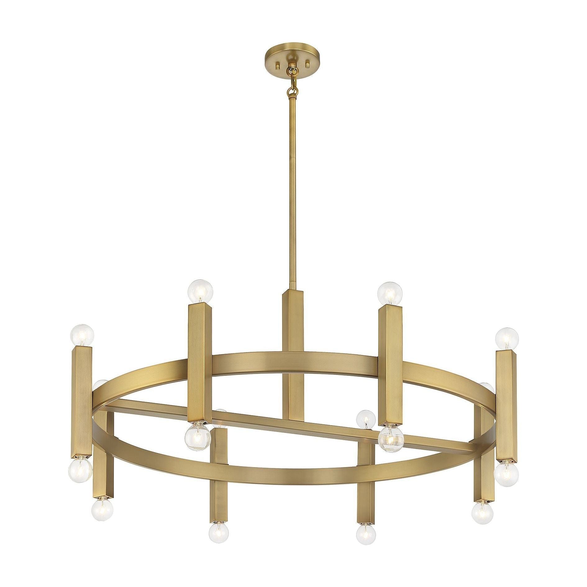 16-Light Crystal Chandelier for Dining Room - Elegant Modern Ceiling Light Fixture for Home Decor, Living Room & Bedroom Lighting