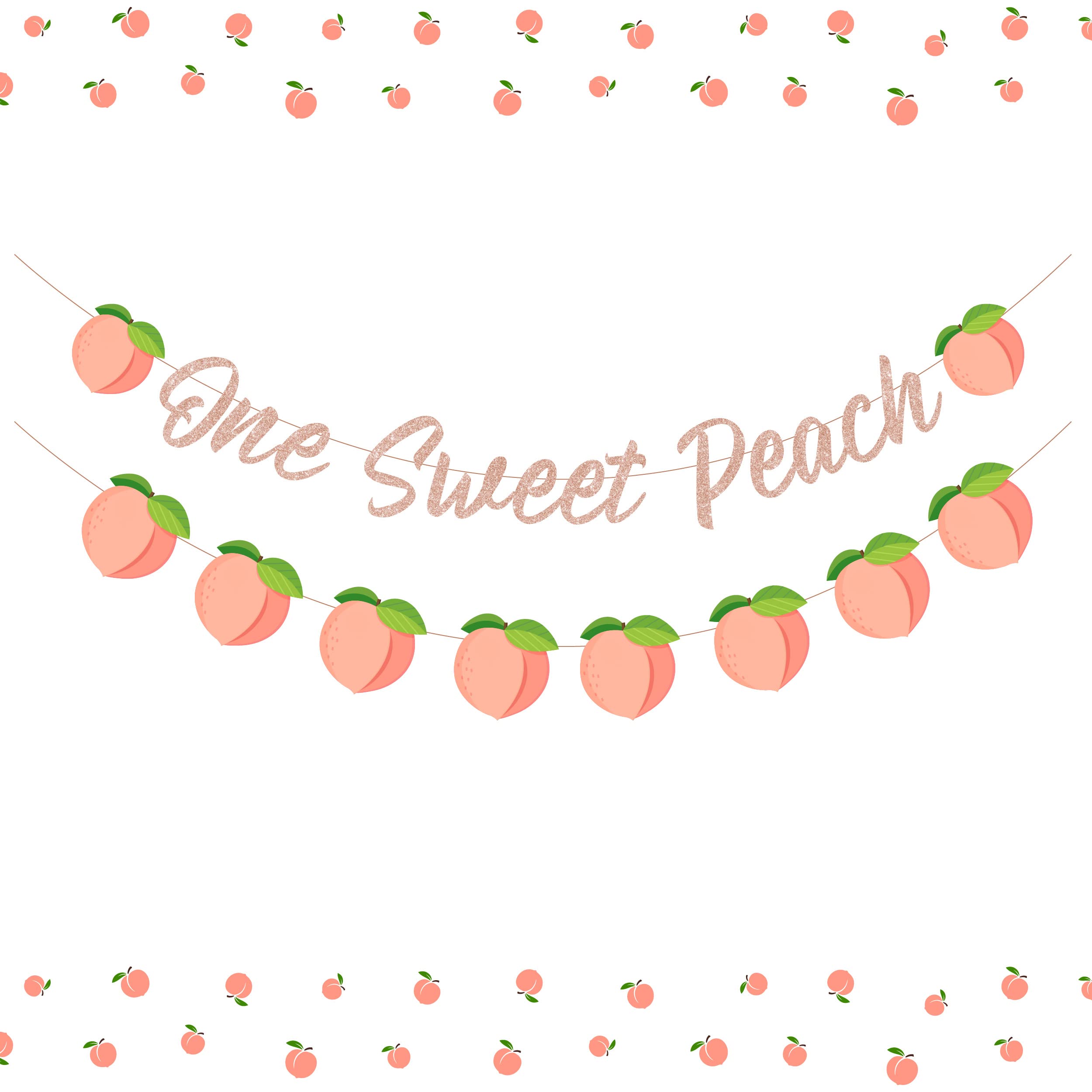 Sweet Peach Birthday Banner - First Birthday Party Decorations for Girls | Peach-Themed Baby Shower, Nursery & 1st Birthday Party Decor