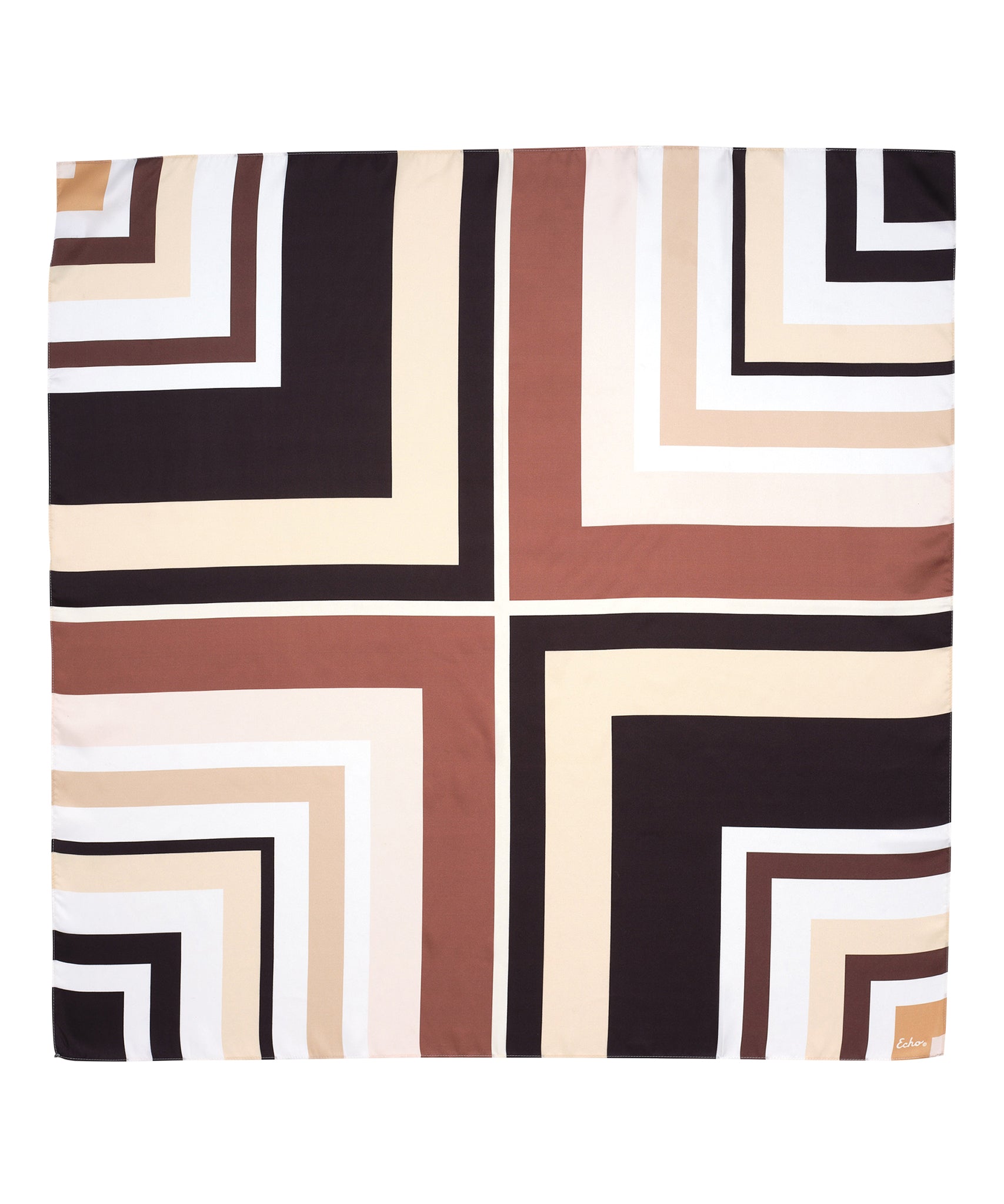 Island Tile Silk Square Scarf - Lightweight & Elegant Fashion Accessory for Women - Perfect for Beach, Travel, and Everyday Wear