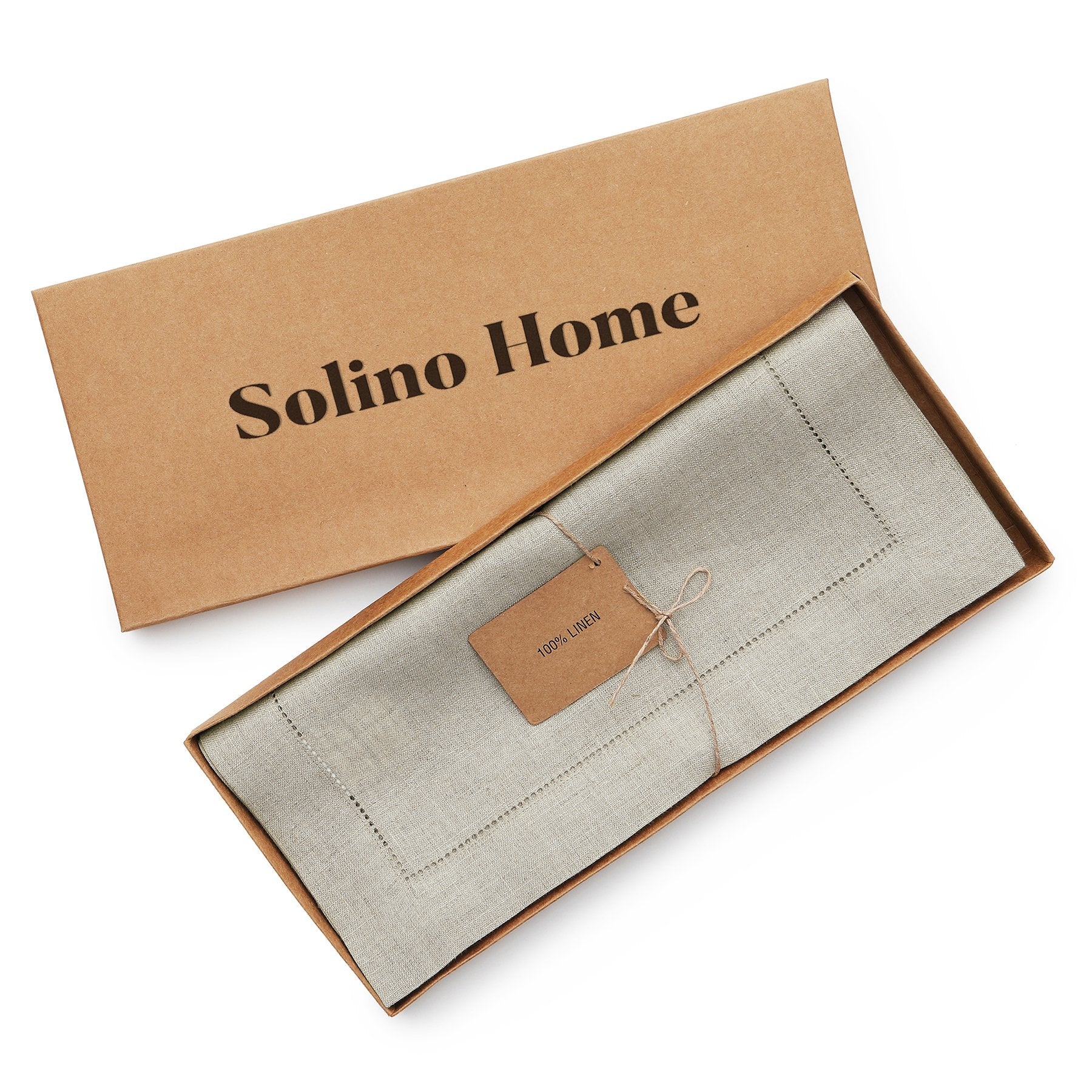 Elegant Classic Hemstitch Table Runner - Premium Linen Dining Table Decor for Weddings, Holidays & Home Decor