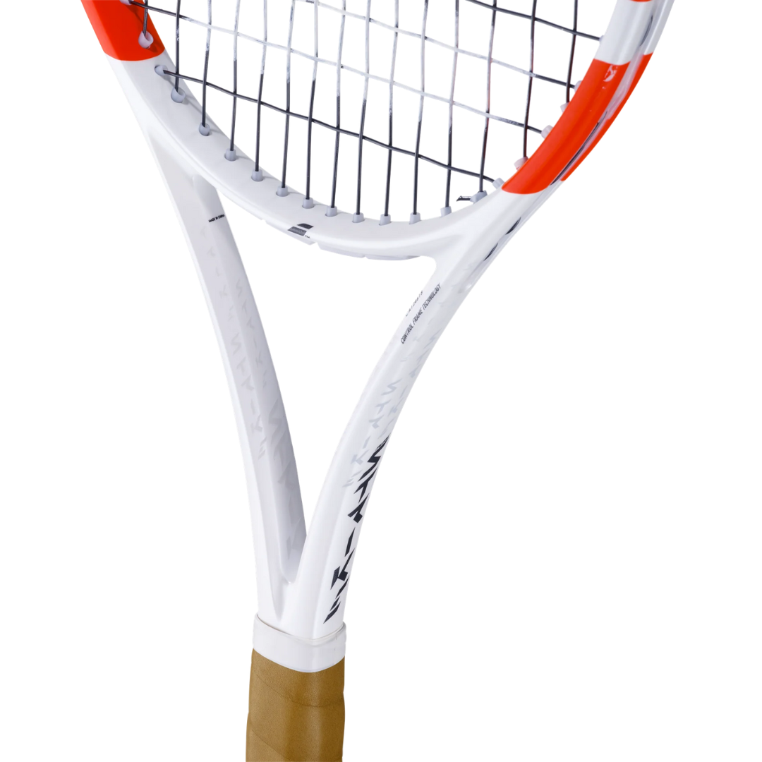 Babolat Pure Strike 97 Unstrung Tennis Racquet | White/Red/Black | Professional Performance Racket for Competitive Play & Training