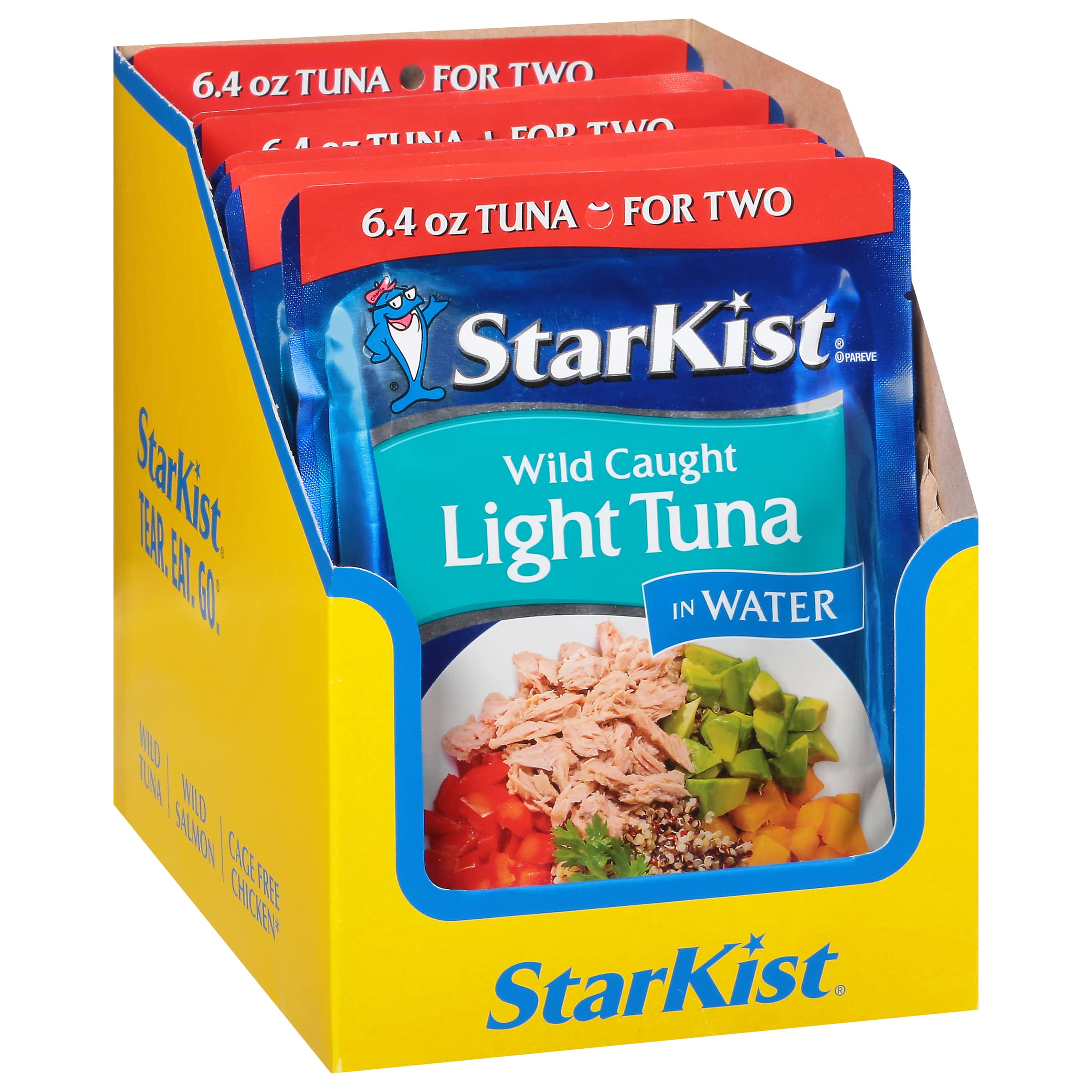 StarKist Chunk Light Tuna in Water - 6.4 Oz Pouch (Pack of 12) | High Protein, Low Mercury, Wild Caught | Perfect for Salads, Sandwiches & Emergency Food Storage
