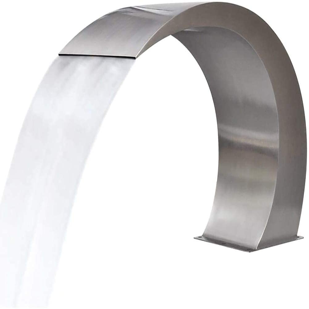 Stainless Steel Pool Surge for In-Ground Pools | Waterfall & Sheer Water Feature | Garden & Swimming Pool Fountain | Perfect for Backyard Landscaping & Water Therapy Relaxation