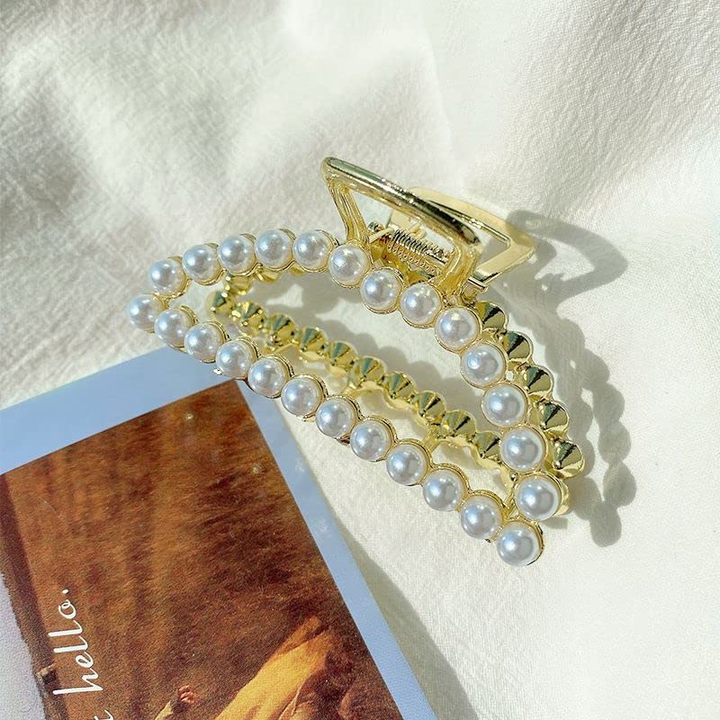 Stylish Metal Claw Hair Clips for Women & Girls - Golden Hair Accessories (6-Pack) - Perfect for Parties, Weddings & Everyday Fashion