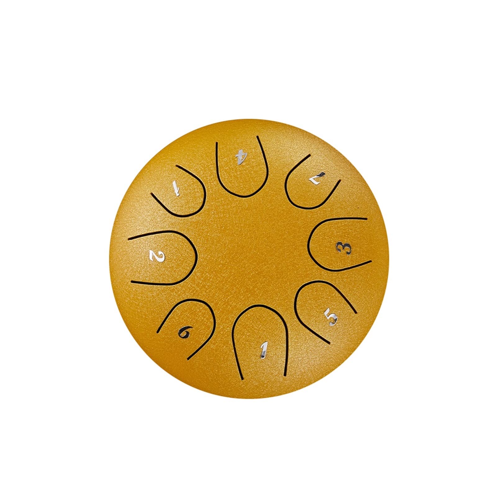 TSTS 6 Inch 11 Tune Steel Tongue Drum - Hand Pan Drum with Golden Finish | Ethereal Percussion Instrument for Meditation, Yoga & Music Therapy