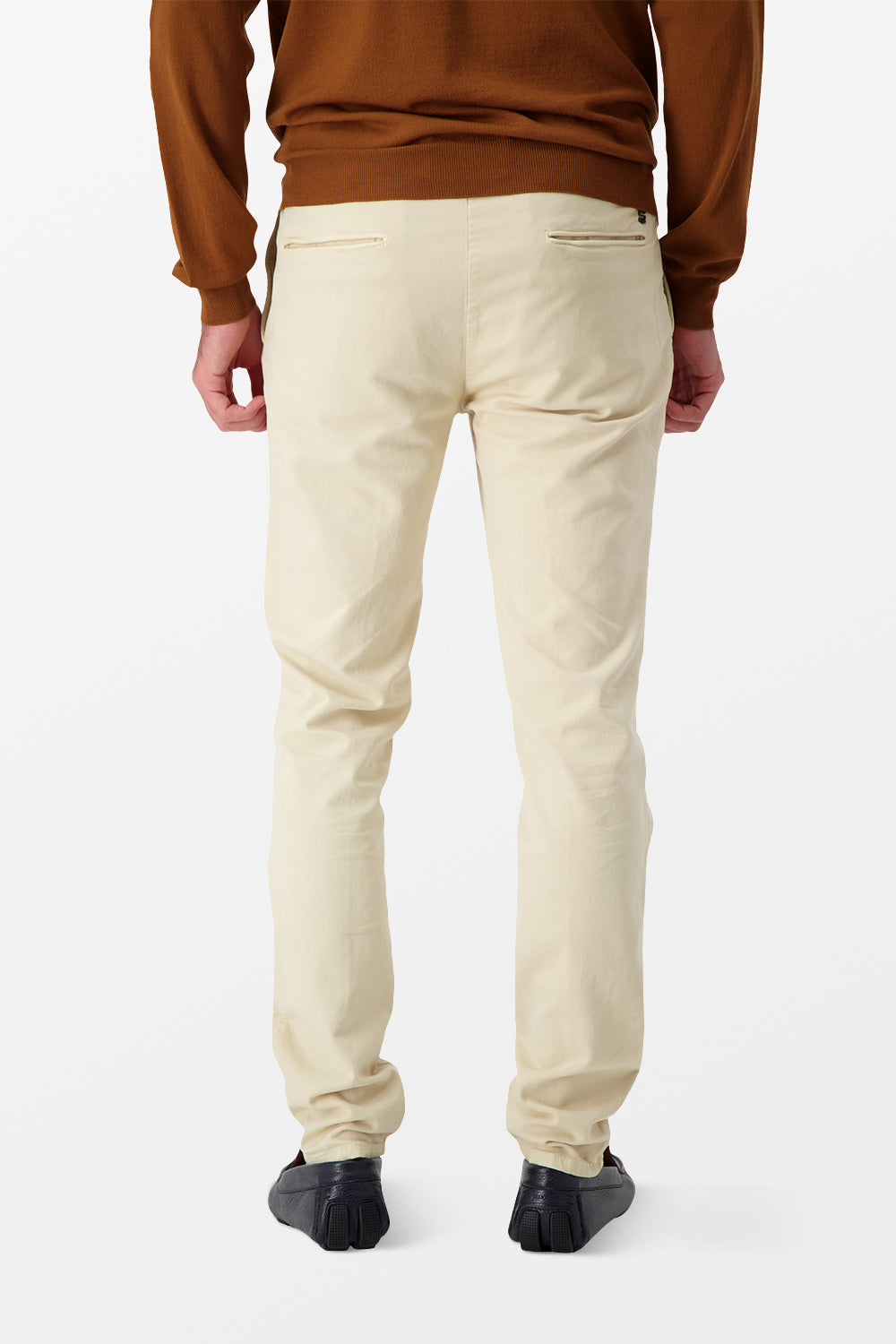 Incotex Beige Casual Trousers for Men - Comfortable Cotton Chino Pants for Office, Travel & Everyday Wear