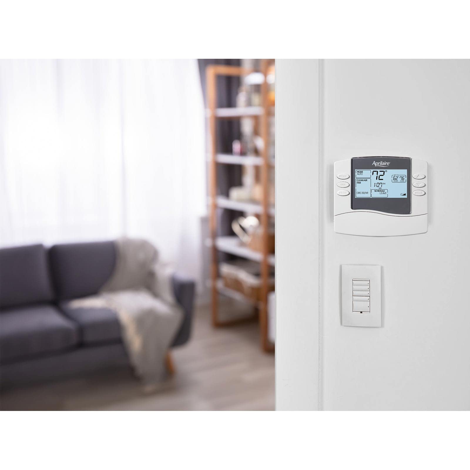 Aprilaire 8466 Smart WiFi Heat Pump Thermostat - Programmable, Energy Efficient HVAC Control for Home & Office - Perfect for Year-Round Comfort