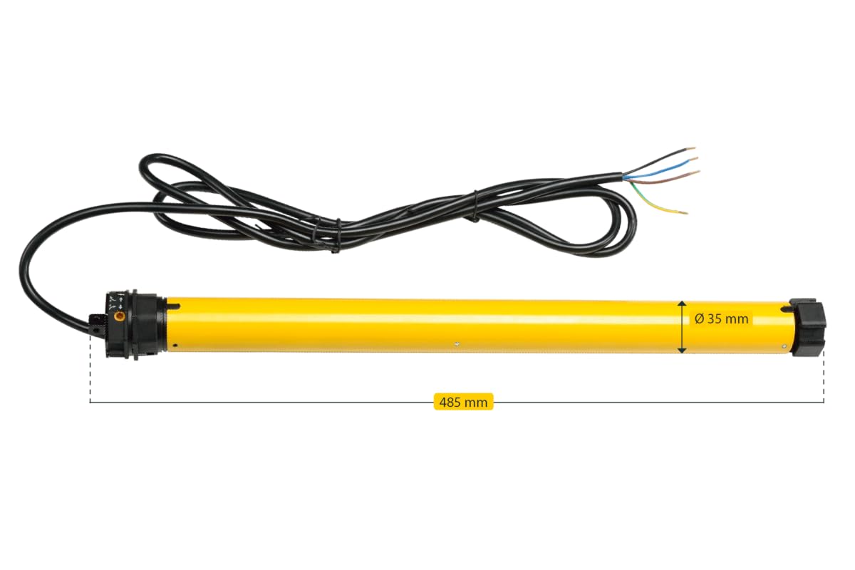 Rollopower Tubular Motor - Standard & Premium Models, Mini & Maxi Sizes (Orange, 20107) - Perfect for Roller Shades, Awnings & Smart Home Automation