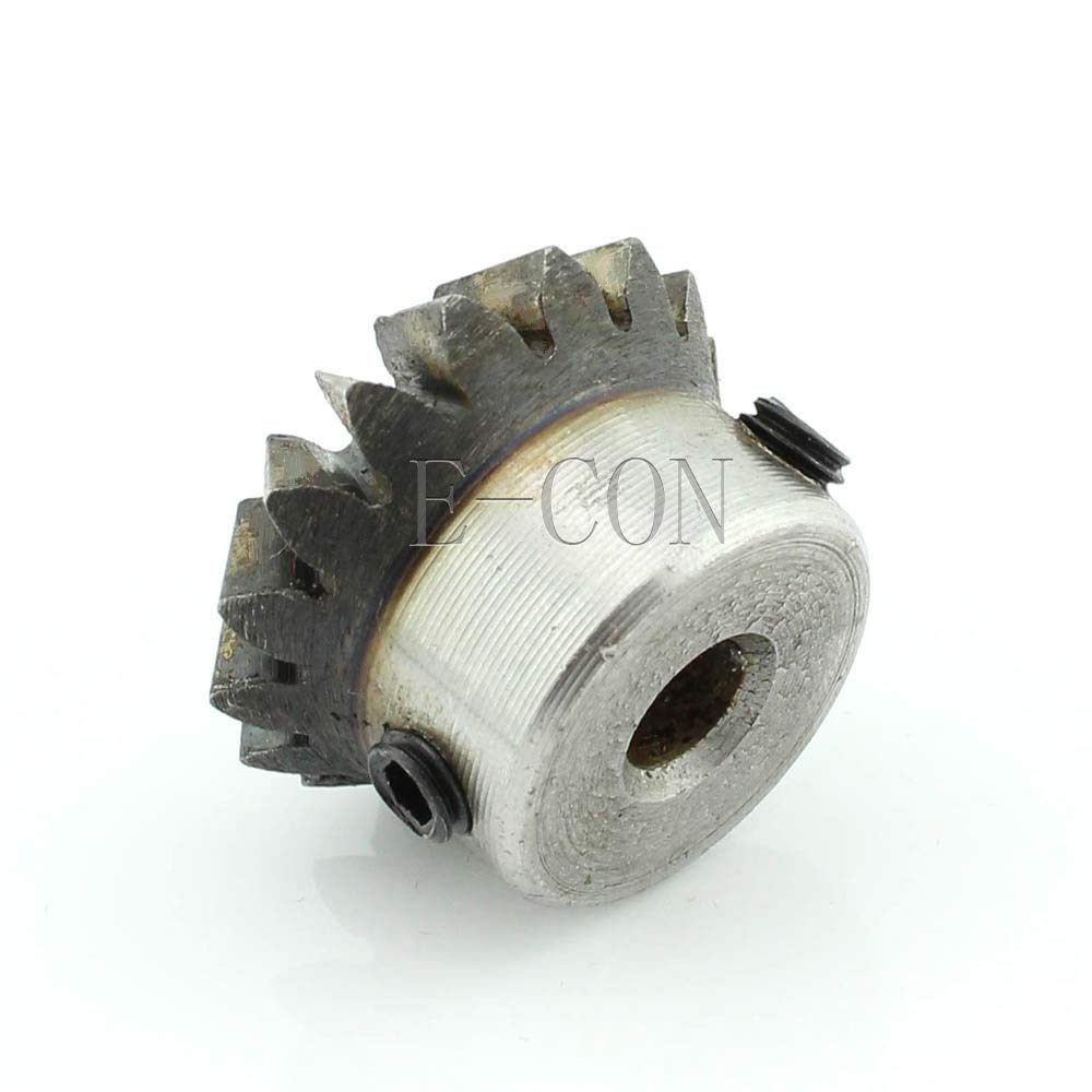 1.5M 16T 7mm Width Metal Umbrella Tooth Bevel Gear Helical Motor Gear - 16 Tooth 6mm/8mm/10mm Bore (10mm Hole) - for RC Cars, Robotics, DIY Projects & Industrial Machinery