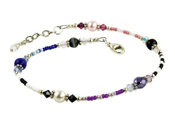 Stylish Beaded Anklet for Women - Bohemian Handmade Jewelry with Colorful Glass Beads - Perfect for Beach, Summer Outfits & Music Festivals