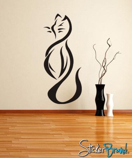 Elegant Cat Vinyl Wall Decal Sticker - Peel and Stick Home Decor for Living Room, Bedroom, Nursery | #KRiley105 | Perfect for DIY Wall Art & Interior Design