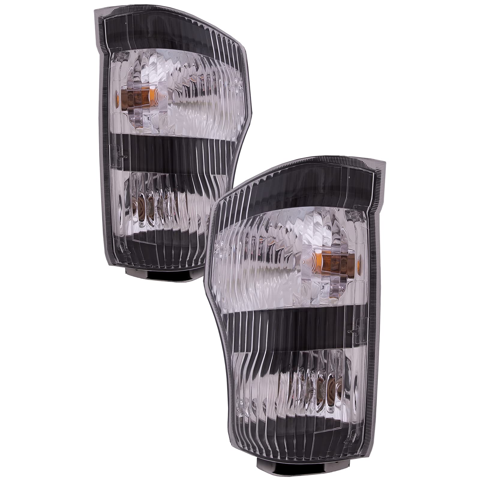 HEADLIGHTSDEPOT Park Signal Lights Set - Right Passenger & Left Driver Pair - Compatible with 2006-2007 Isuzu NPR NQR HD/GC W Series - Perfect for Truck Safety & Nighttime Visibility