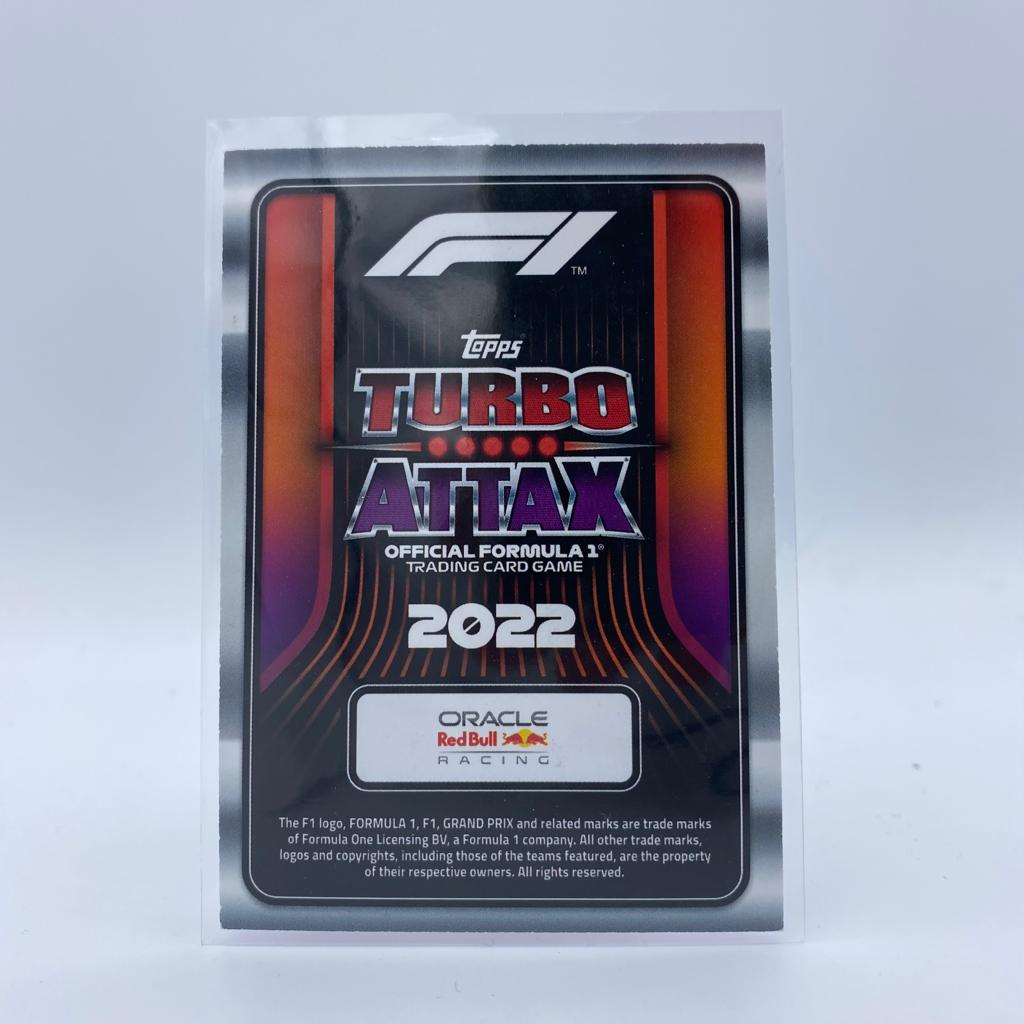 Max Verstappen 2021 F1 World Champion Pink Parallel Turbo Attax 2022 Trading Card - Collectible Sports Memorabilia for Fans and Card Enthusiasts