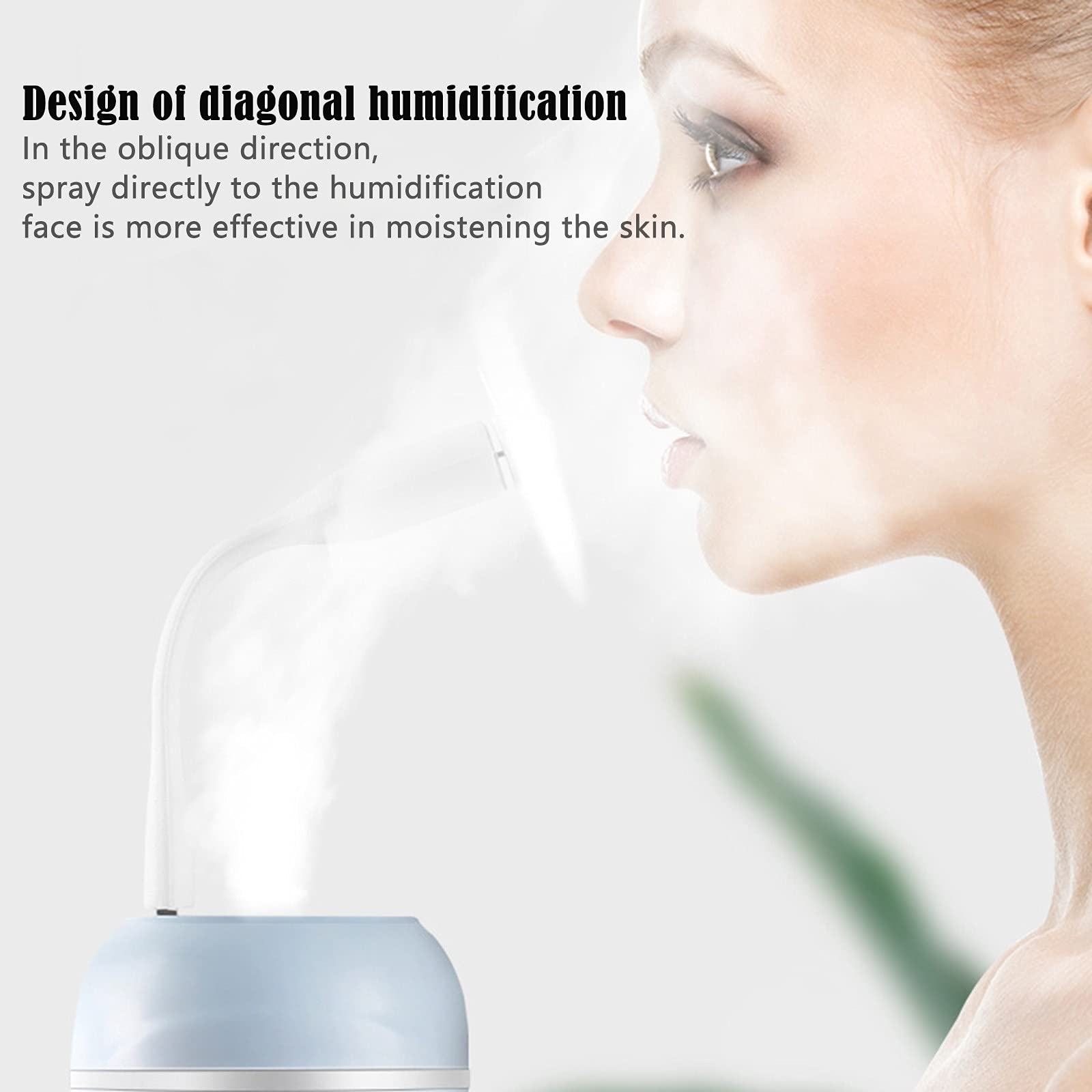Silent Night Light Portable Humidifier - Mini USB Humidifier & Fan 3-in-1 for Bedroom, Office Desk | Perfect for Baby Nursery, Travel, Dry Skin Relief & Better Sleep