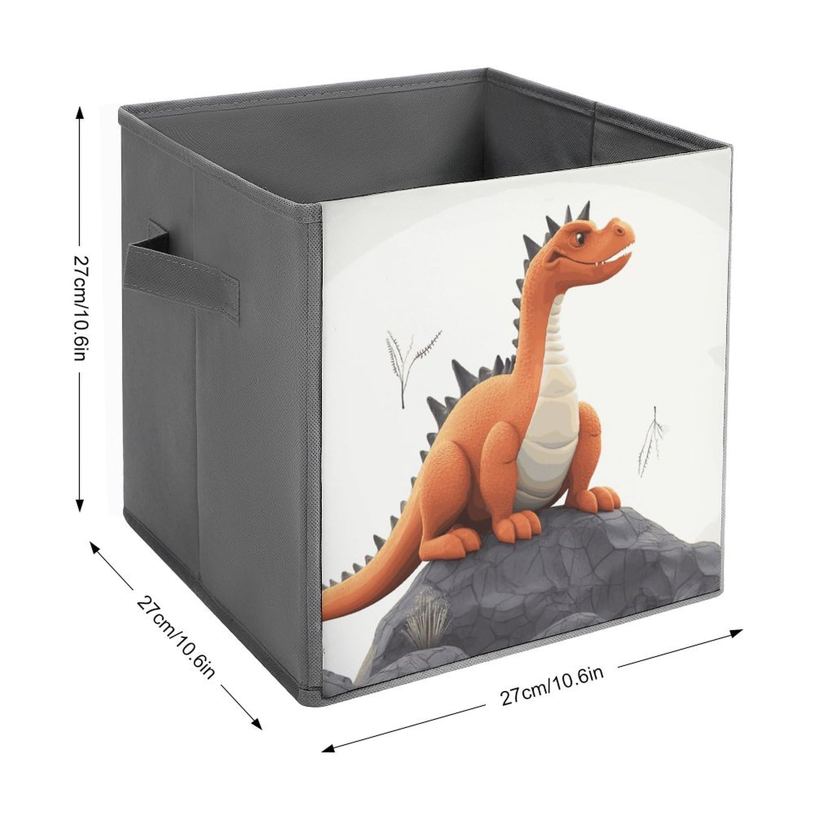 Funny Dragon Printed Storage Baskets 2-Pack - Decorative Fabric Storage Bins for Home Organization, Closet, Nursery & Laundry Room