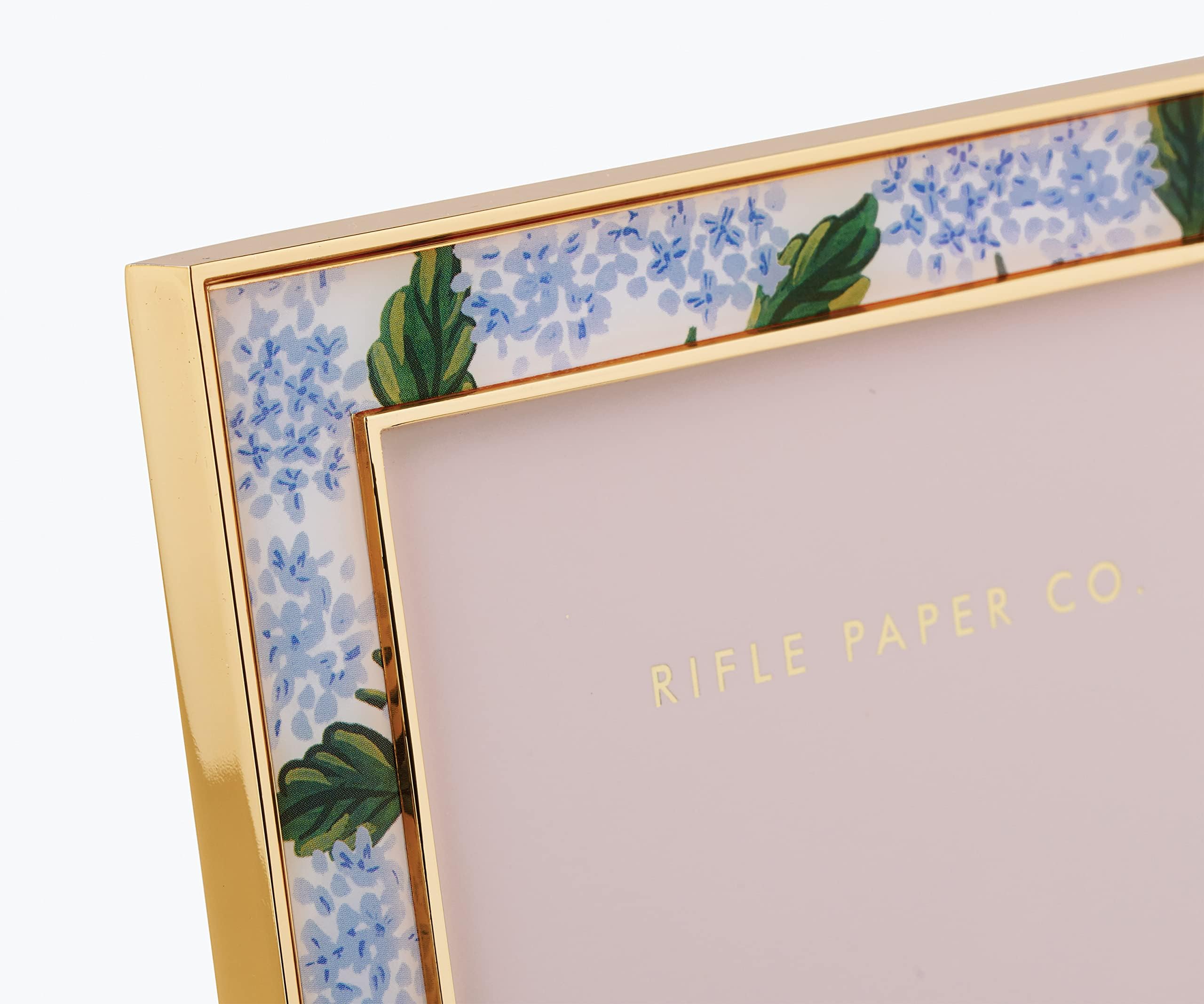 RIFLE PAPER CO. Hydrangea 4x6 Picture Frame - Elegant Floral Photo Frame for Friends & Family Photos - Perfect for Desk, Cabinet, Nightstand Decor - Home & Office Display Gift Idea