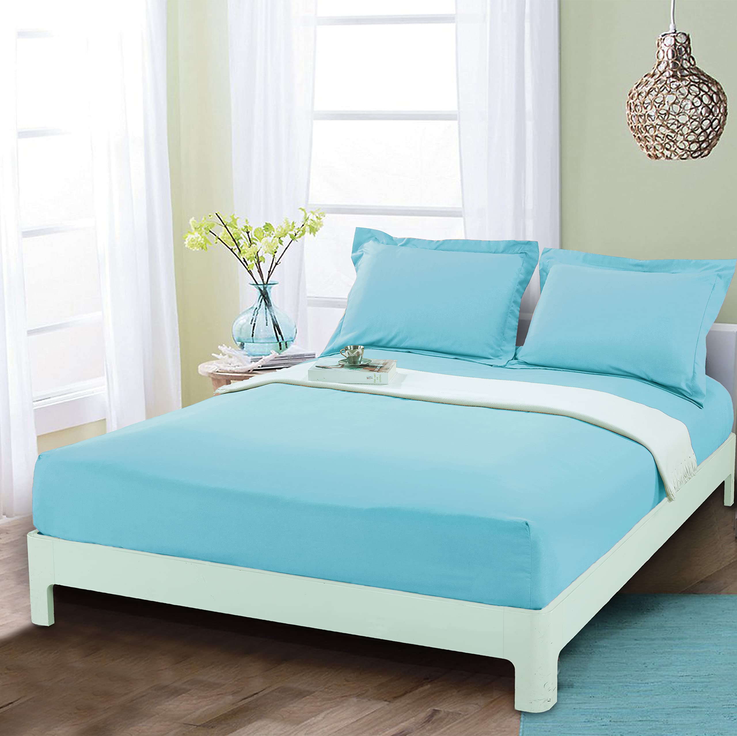 Premium Mocassi Queen Fitted Sheet - Deep Pocket Cooling Bed Sheet (Fits up to 16