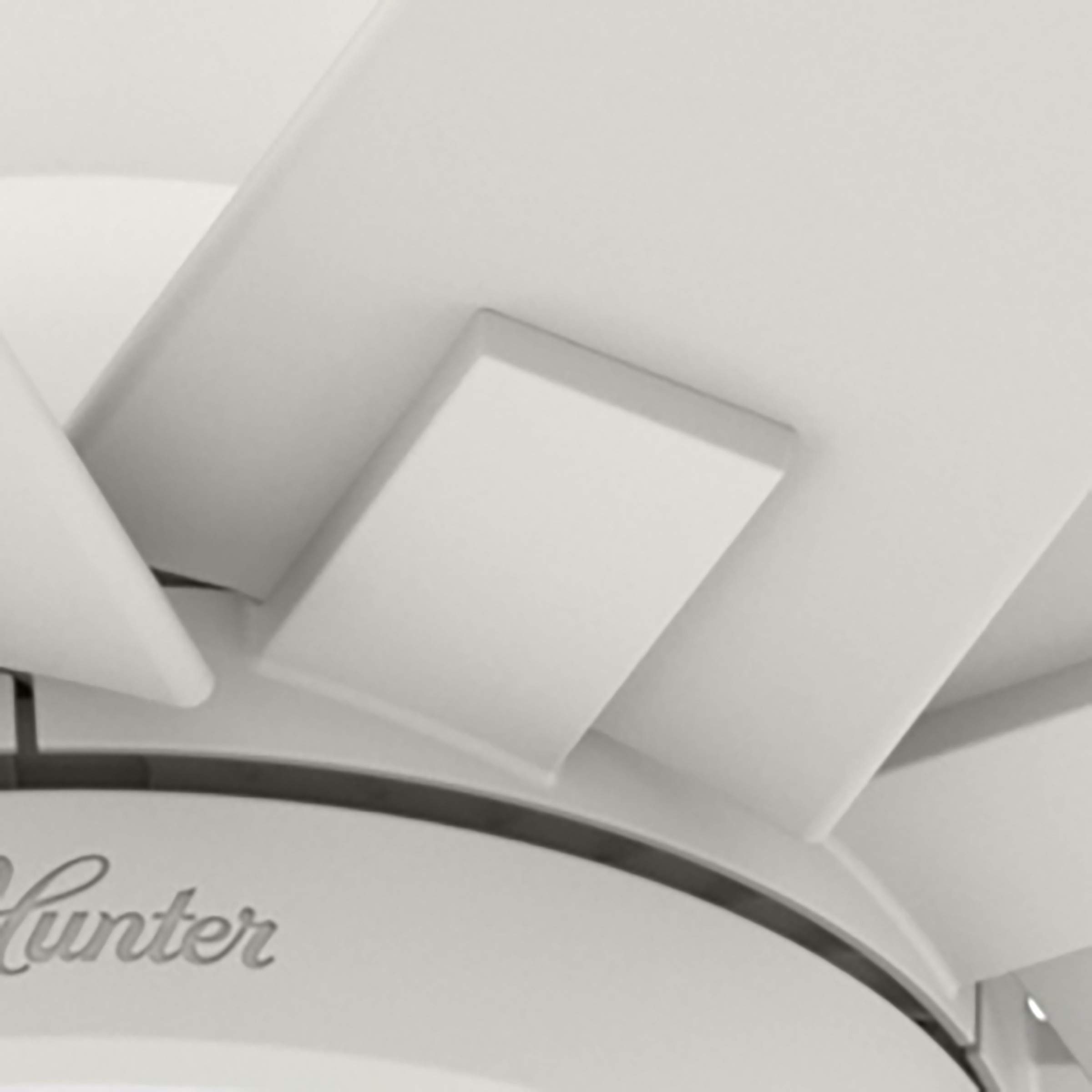Hunter Fan Company 50717 Overton 72-Inch Matte White Ceiling Fan with Light Kit - Perfect for Living Room, Bedroom, and Outdoor Covered Patios