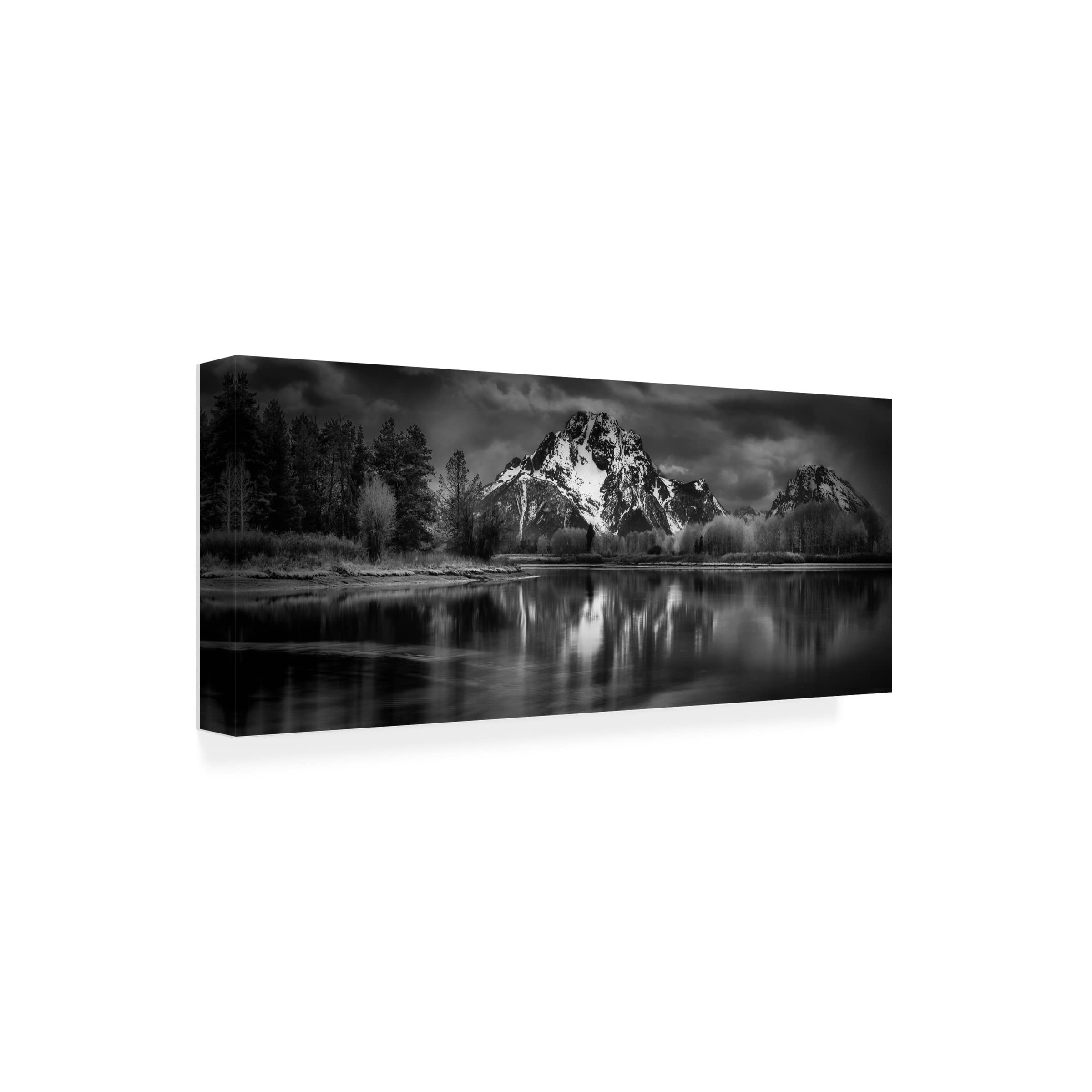 Trademark Fine Art 'Peaceful Reflection' Canvas Wall Art by Atul Chopra - Serene Landscape Painting for Living Room, Bedroom & Office Decor