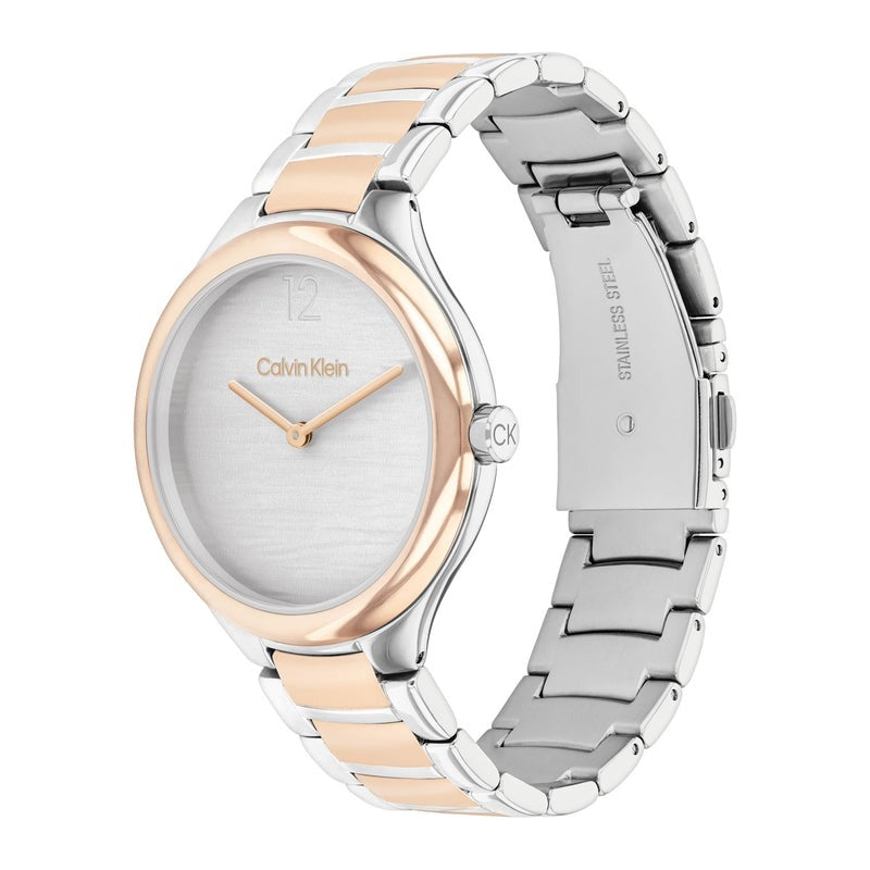 Calvin Klein Delight Two-Tone Rose Gold Ladies Watch 25100049 | Elegant Women's Fashion Watch for Everyday Wear & Special Occasions