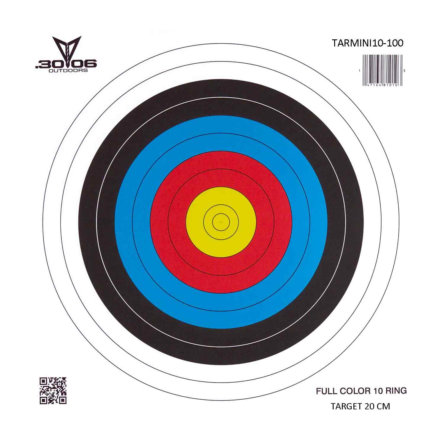 30-06 Mini Archery Target Sets with 10-Ring (20ct) - Perfect for Indoor/Outdoor Archery Practice, Hunting Training & Backyard Fun