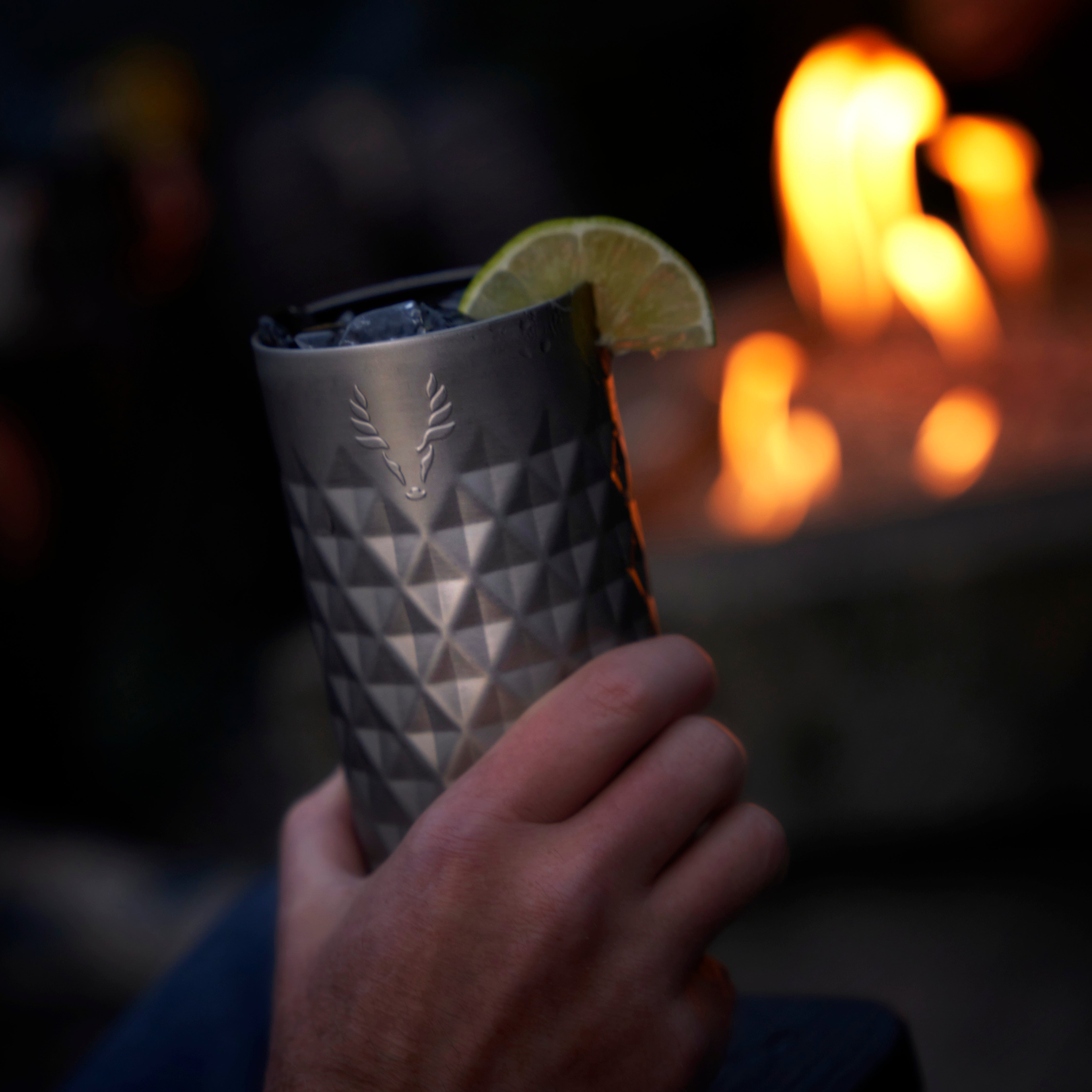 Premium Stainless Steel Highball Tumbler - 20oz Insulated Travel Mug with Lid, Keeps Drinks Hot/Cold for Hours - Perfect for Coffee, Tea, Cocktails & Outdoor Activities (Platinum Finish)