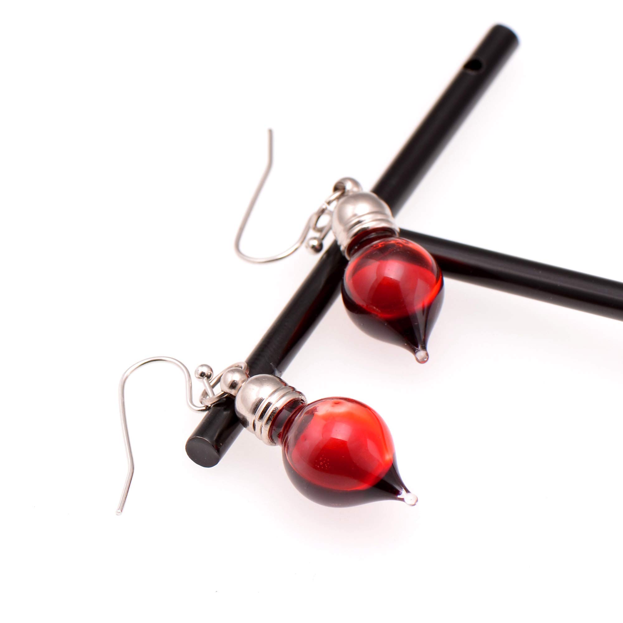 Vampire Blood Drop Earrings - Gothic Fake Red Blood Dangle Earrings for Women, Halloween Costume Jewelry - Perfect for Cosplay, Halloween Parties & Gothic Fashion