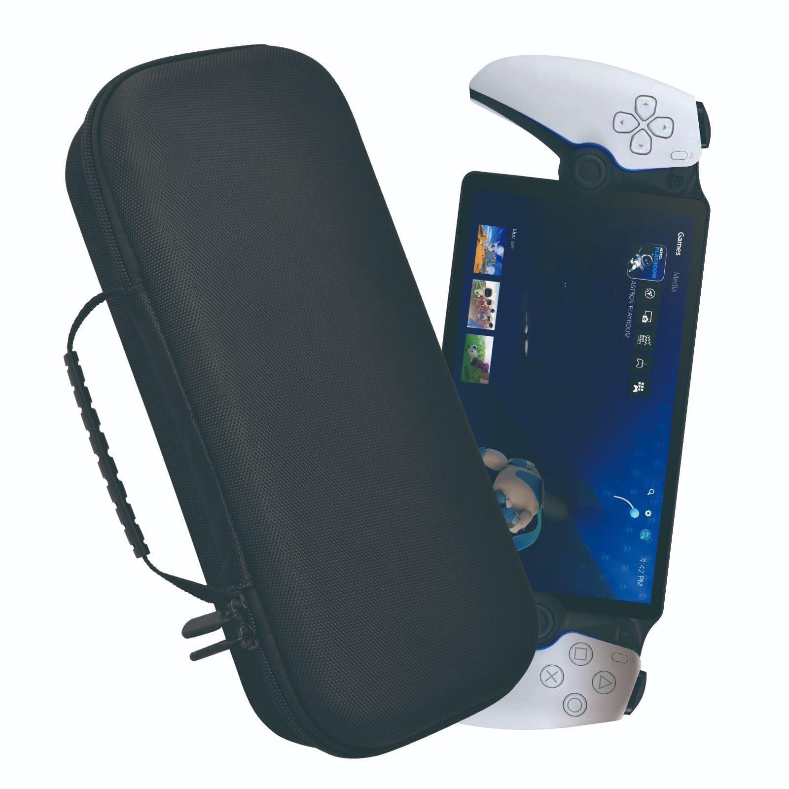 Shockproof EVA Hard Case for Sony PS5 Playstation Portal Remote Player - Durable Protective Storage Carrying Bag (Black) - Perfect for Travel, Gaming Events & Home Storage