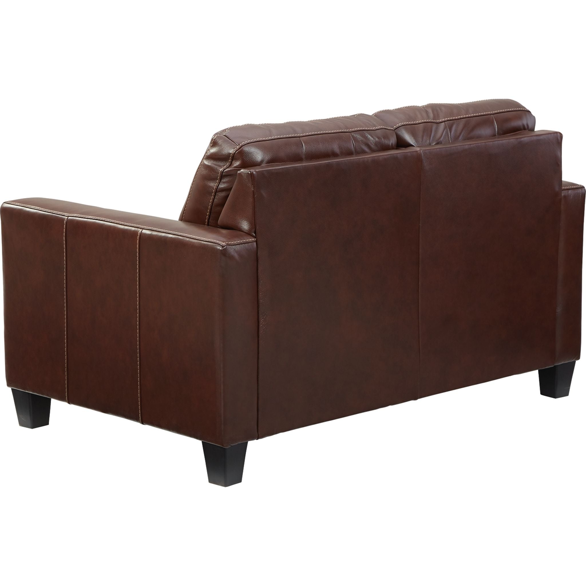 Altonbury Loveseat in Walnut Finish - Stylish and Compact Sofa for Small Spaces, Living Rooms, Apartments & Cozy Home Decor