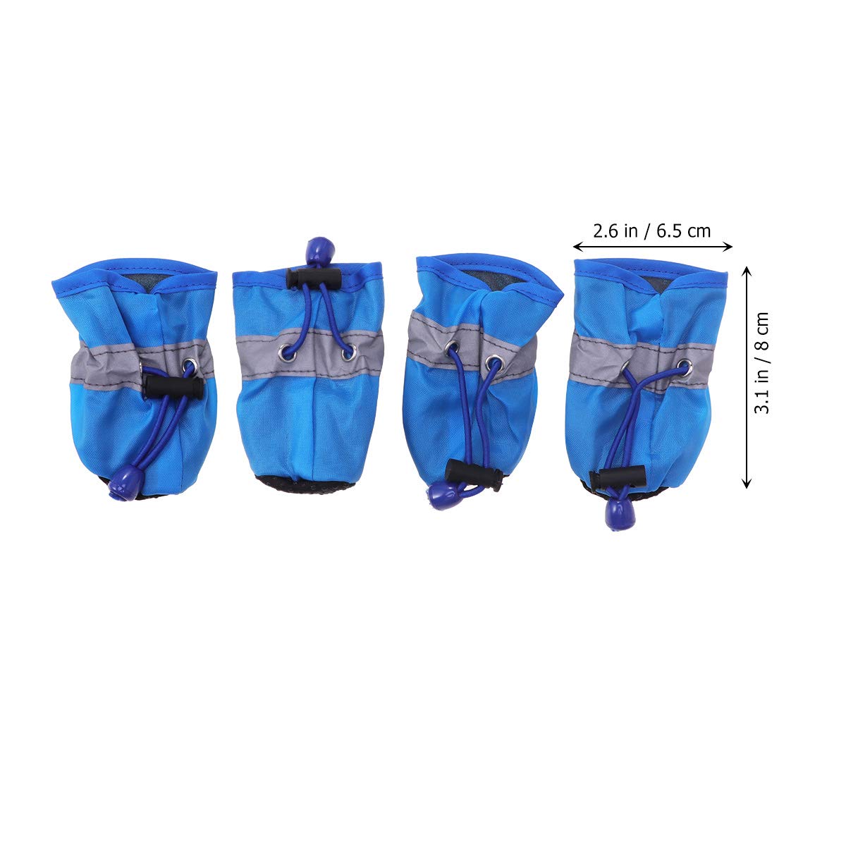 POPETPOP 4pcs Dog Boots - Waterproof Paw Protectors for Snow & Rain - Outdoor Pet Shoes for Large Dogs