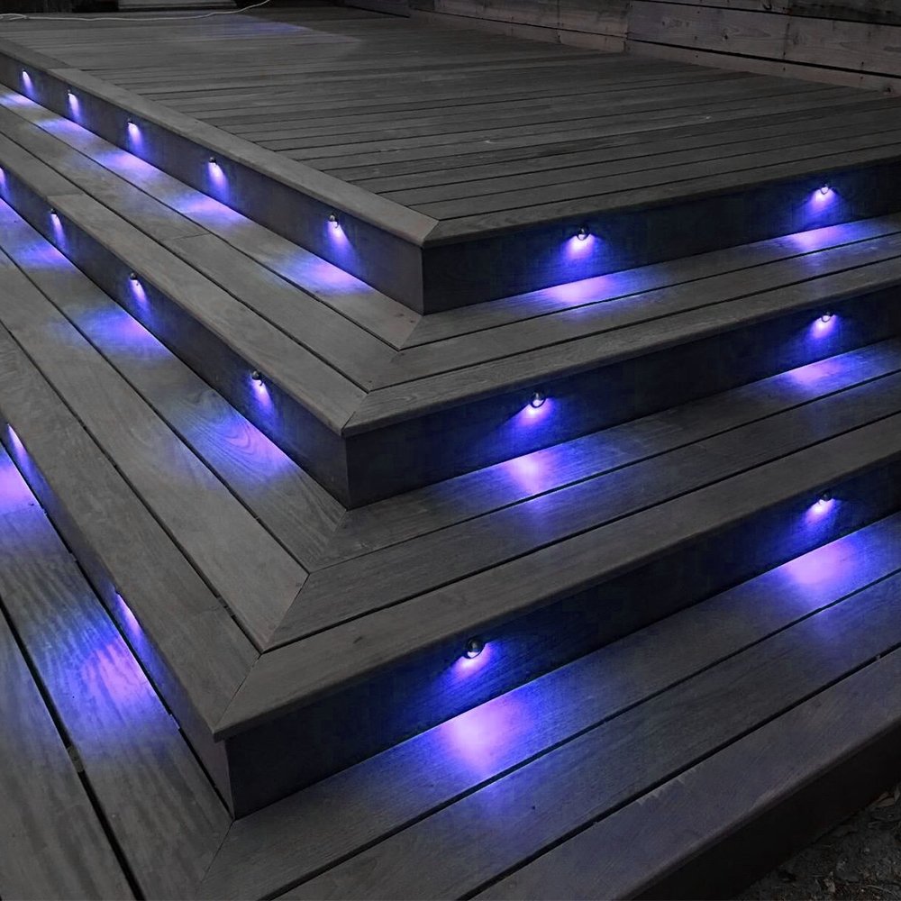 FVTLED 30pcs WiFi Smart LED Deck Lighting Kit - Low Voltage RGB Recessed Lights with Wireless Controller, Compatible with Alexa & Google Home, Φ1.97in - Perfect for Patio, Garden, Poolside & Outdoor Landscape Lighting